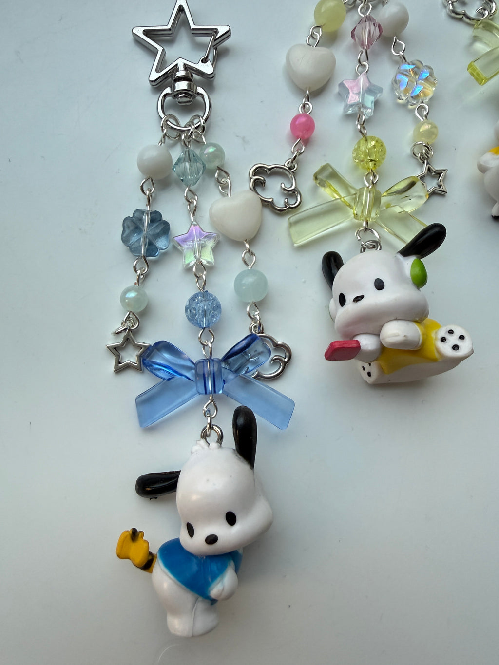 Kawaii Puppy Beaded Keychain 🎀⭐ | Pastel Bow Bag Charm
