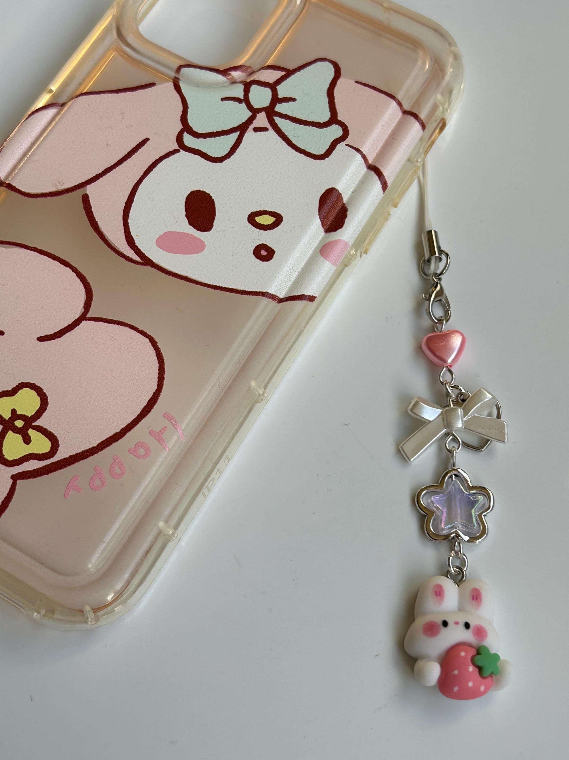 HANDMADE Cute Kawaii Bunny Phone Charms Bunny Hug