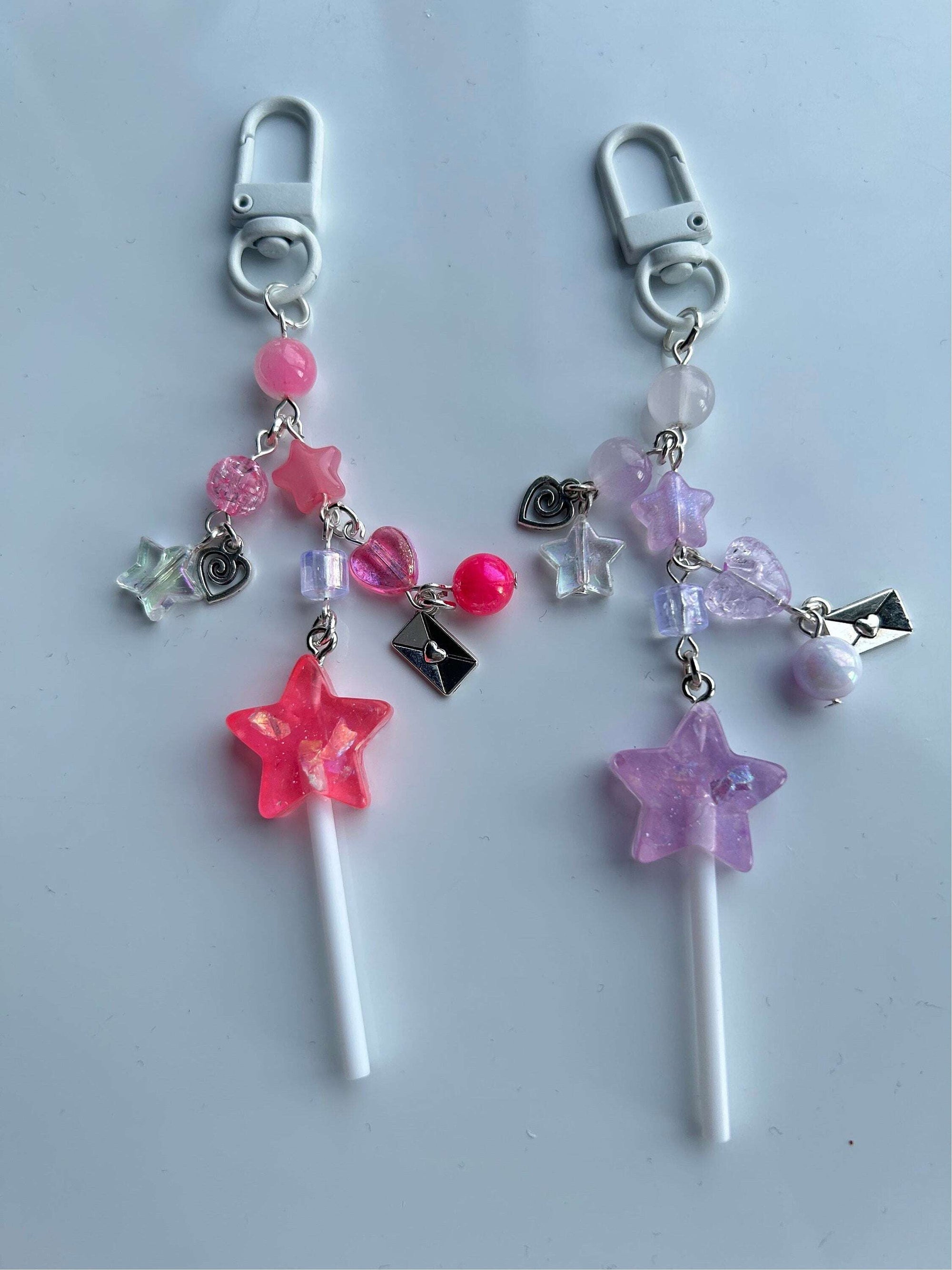 HANDMADE Cute Kawaii Magic Wand Keychains