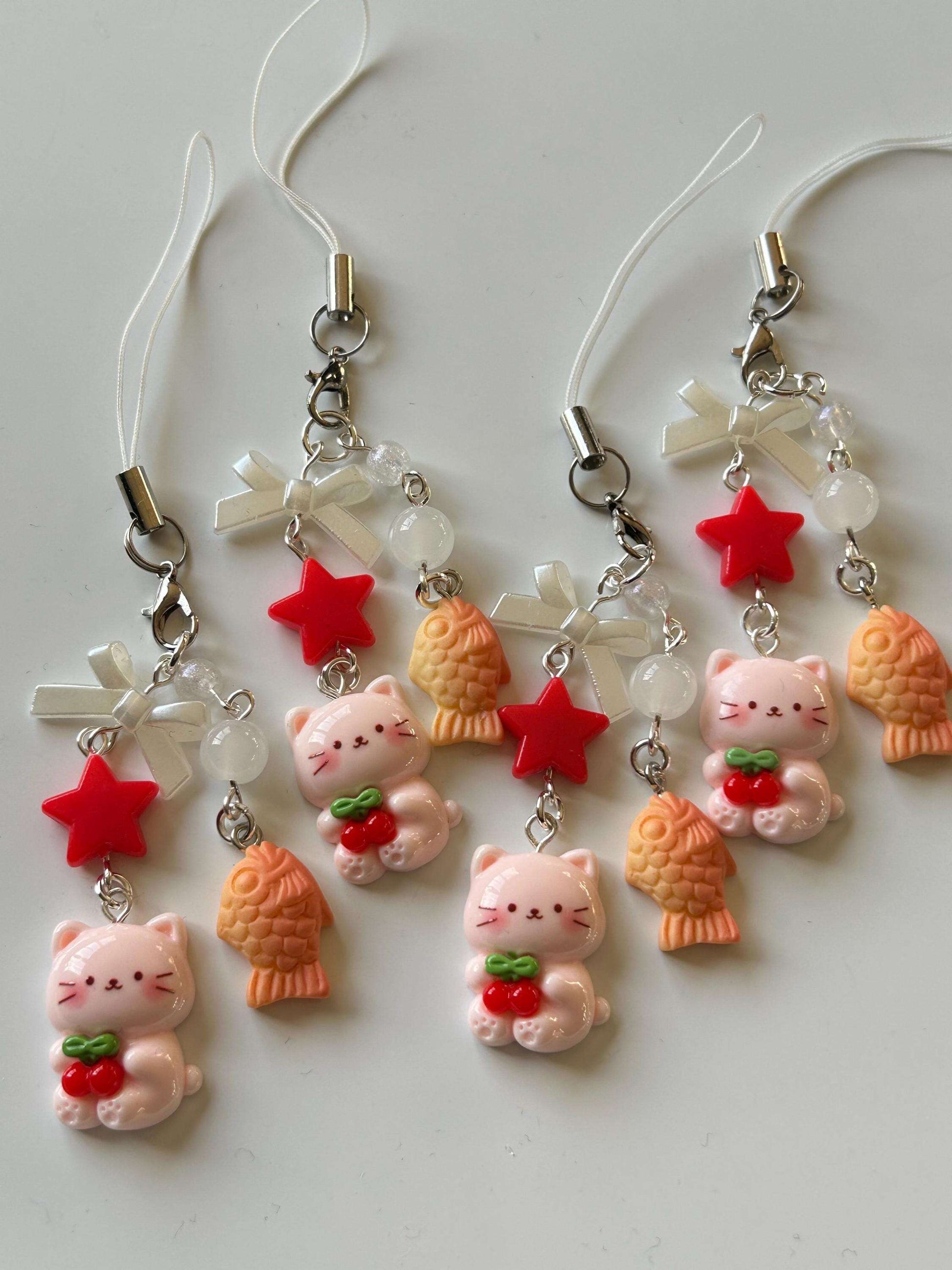 HANDMADE Cute Kawaii Cat Phone Charms