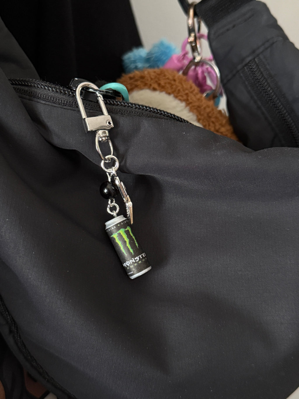 Mini Energy Drink Can Keychain  Handmade Energy Drink Inspired Bag Charm | Stainless Steel Keyring | Gamer Accessory | Y2K Gift