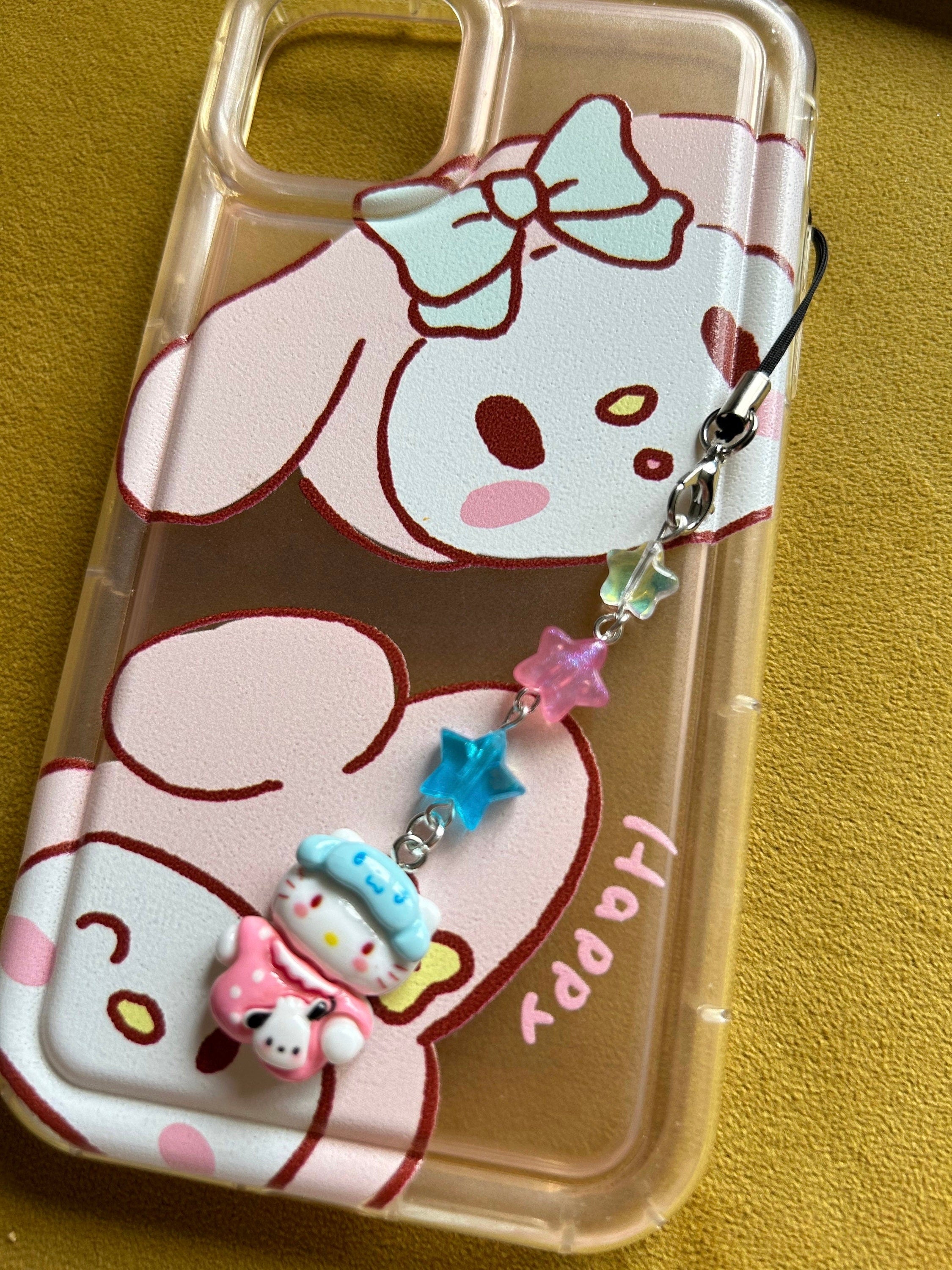 HANDMADE Cute Hello Kitty Inspired Phone Charms Sleep Mask Kitty