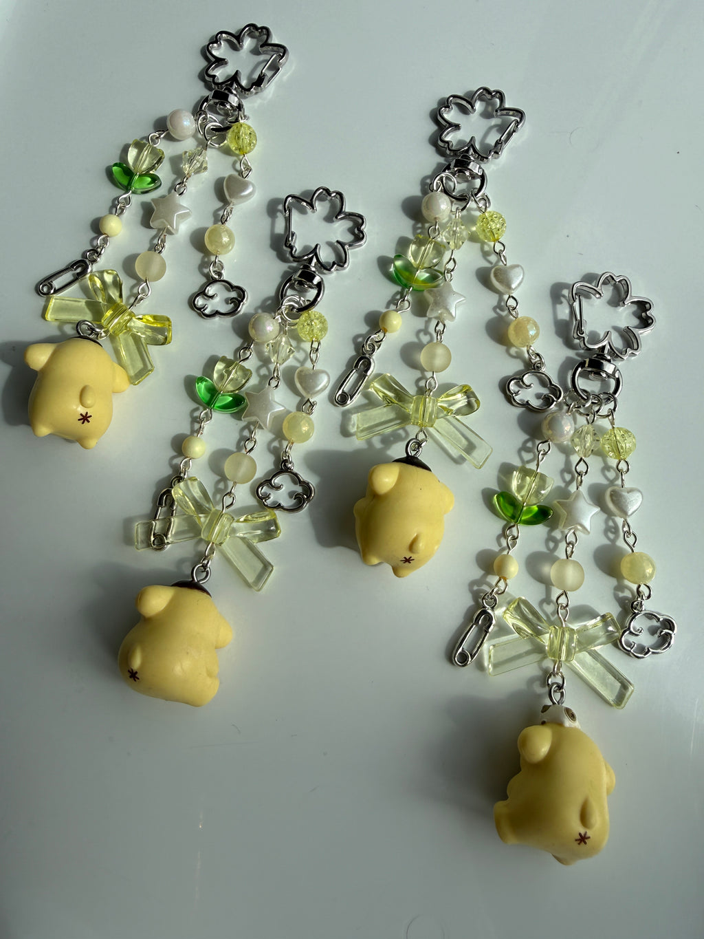 Lemon Clover PomPompurin Pudding Keychain