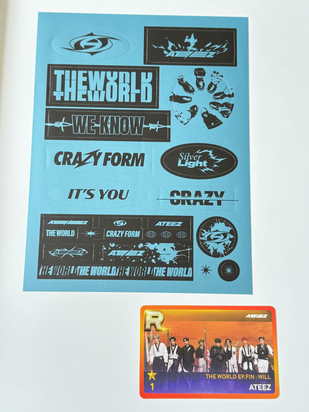 ATEEZ THE WORLD EP.FIN : WILL Album Blue Ver. + 2 Official Photocards & Inclusions