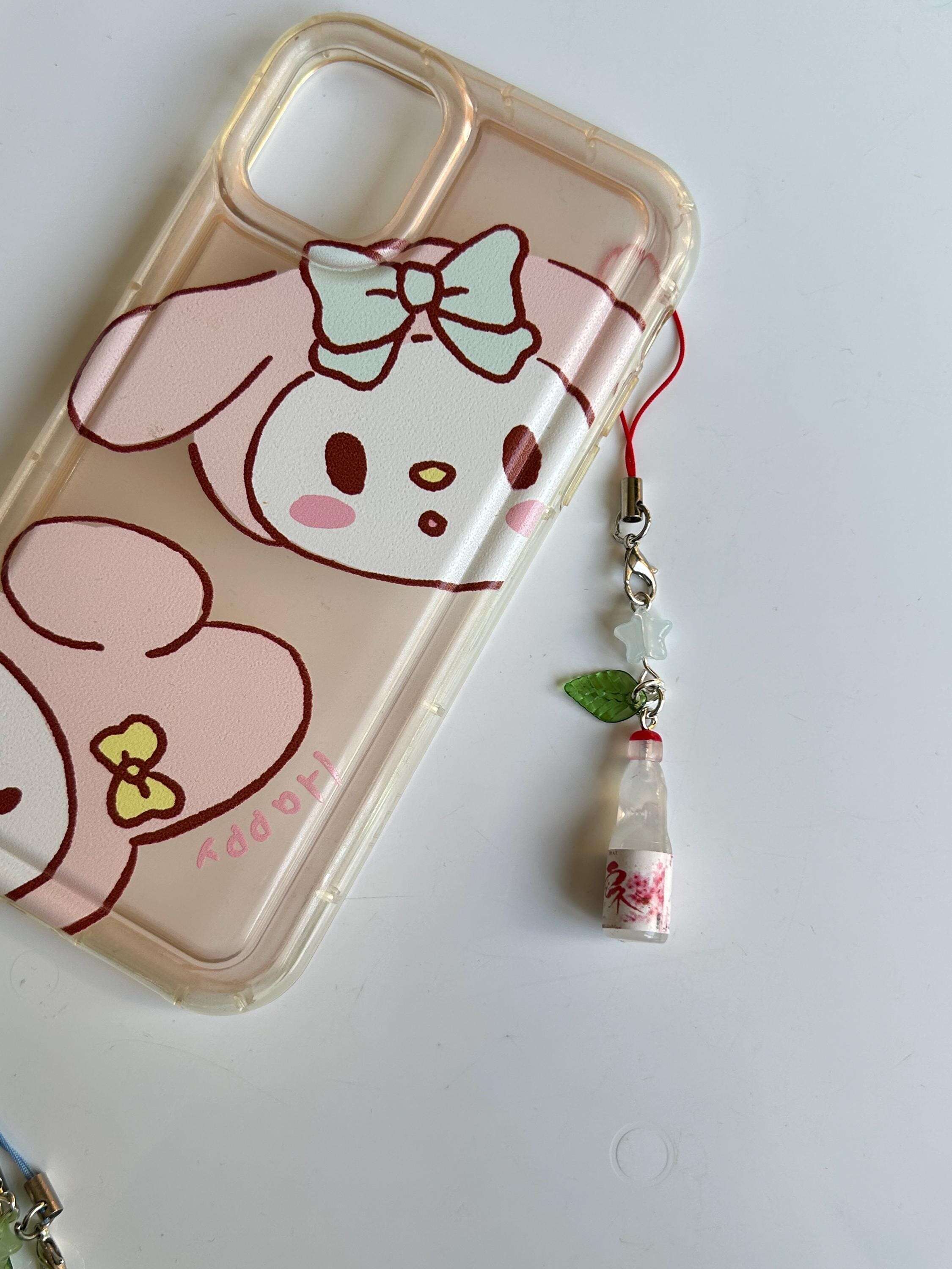 HANDMADE Kawaii Cute Ramune Bottle Phone Charms Lychee