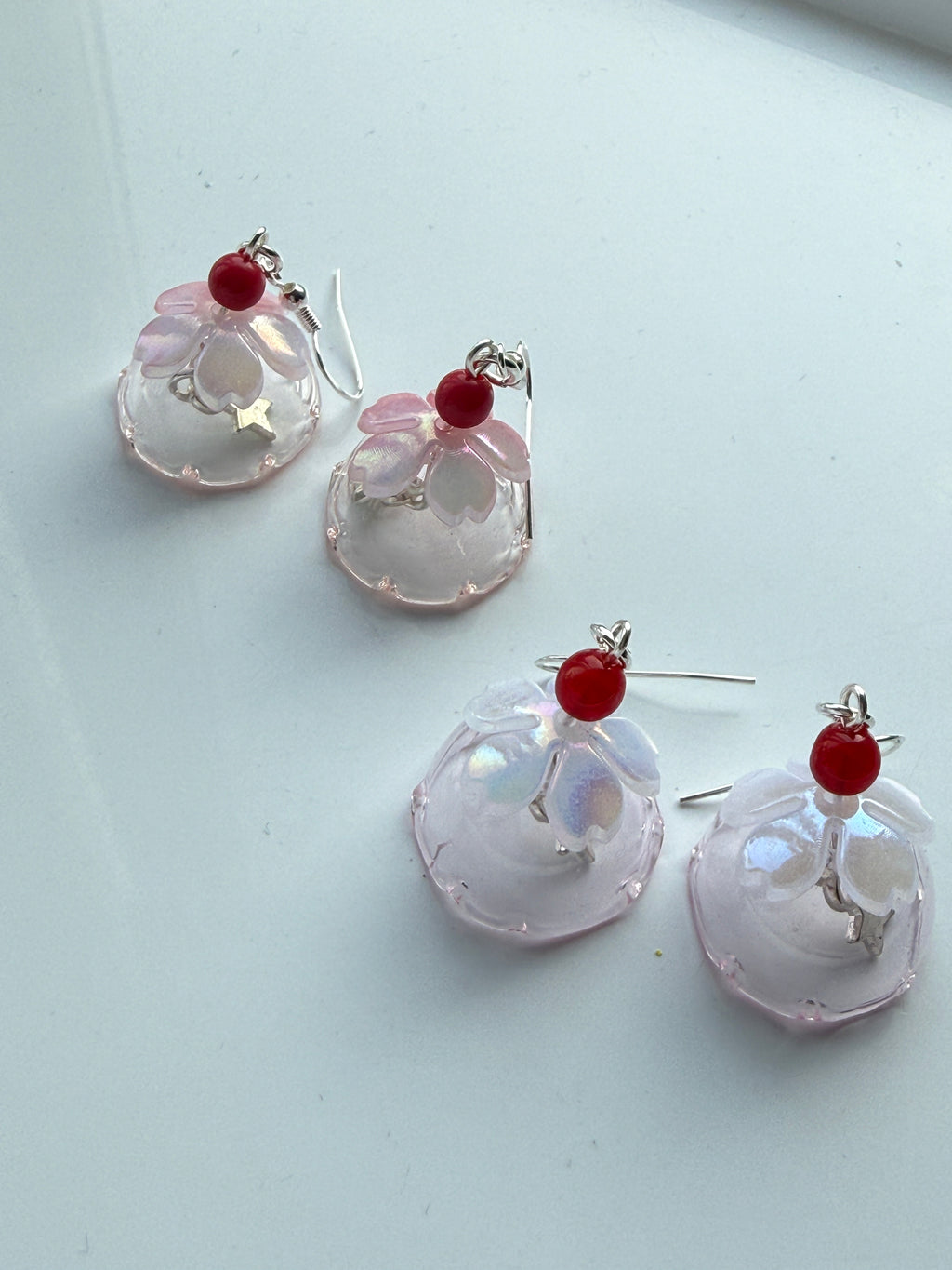 Whimsical Glass Pudding Earrings | Sterling Silver hooks Handmade Jewellery