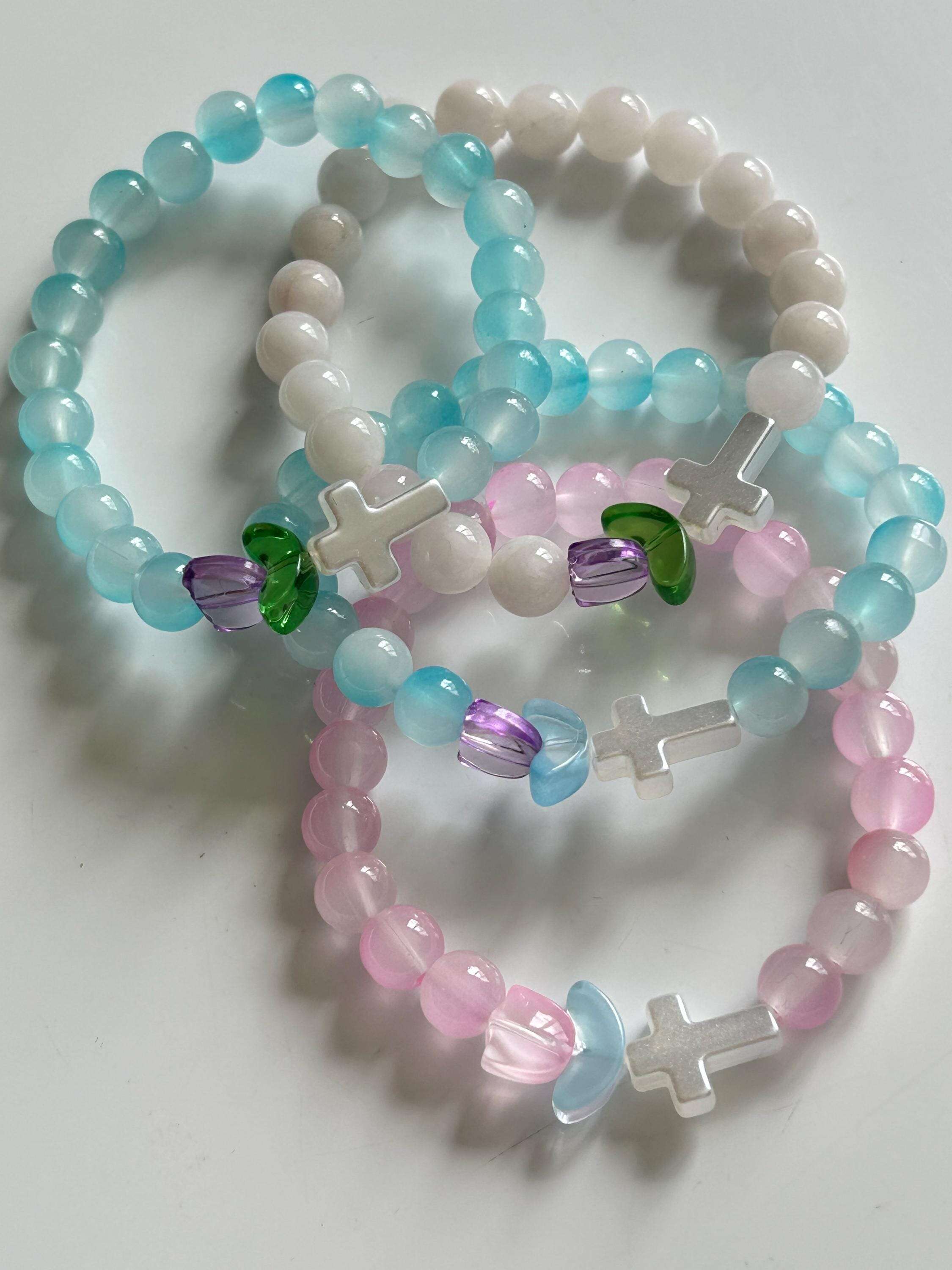 Handmade Beautiful Coquette Tulip Bead Bracelets