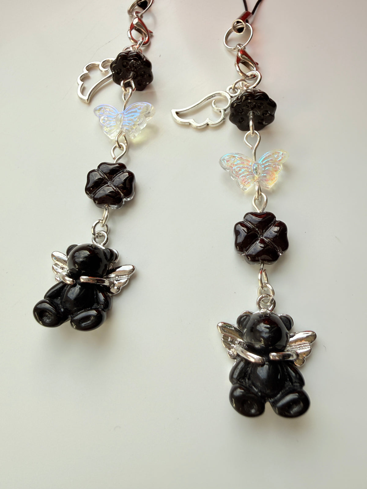Fallen Angel – Gothic Winged Bear Phone & Bag Charm
