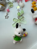 Kawaii Puppy Beaded Keychain 🎀⭐ | Pastel Bow Bag Charm