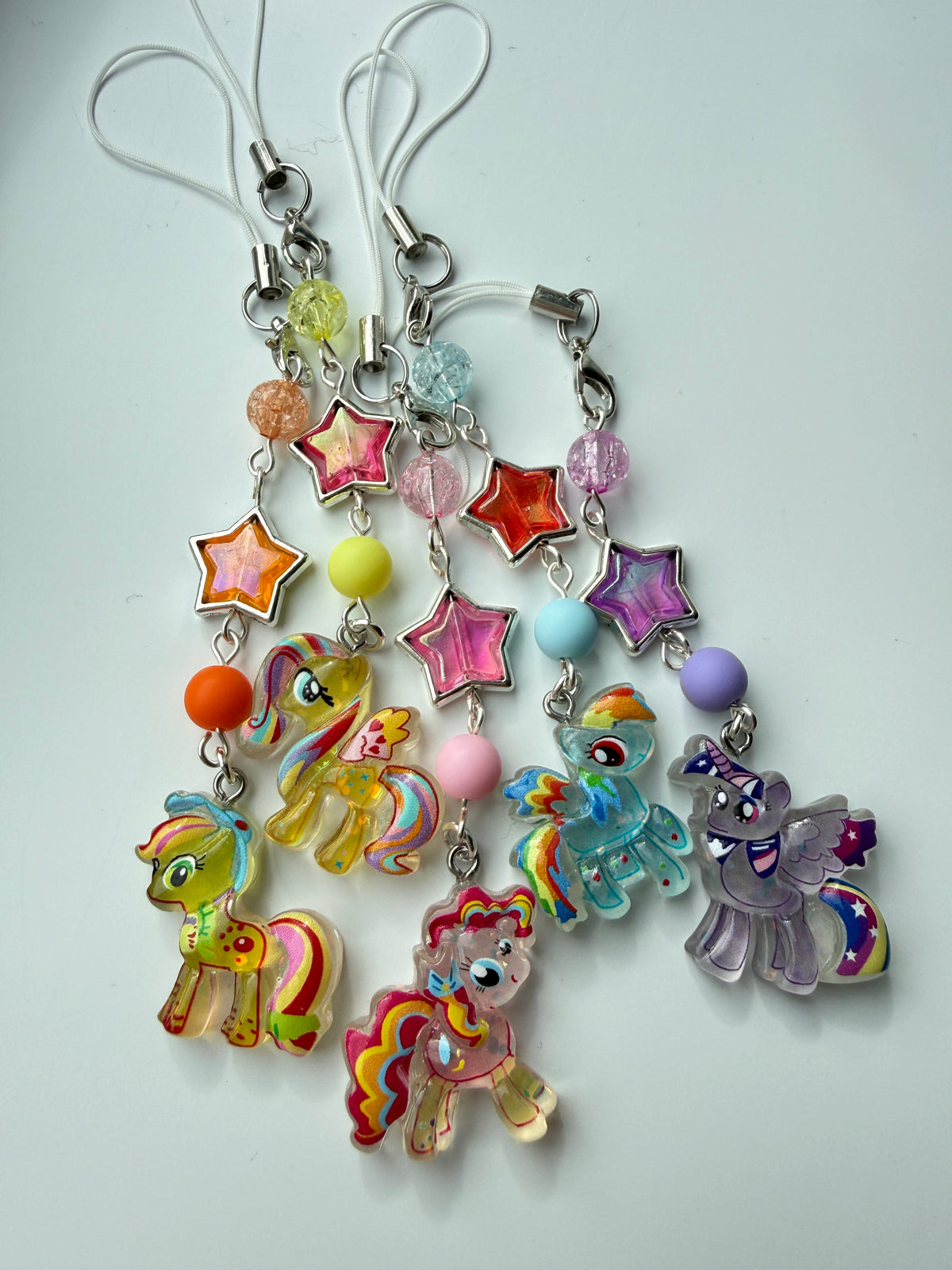 Magical Pony Phone Charms – Colourful Beaded Character Straps