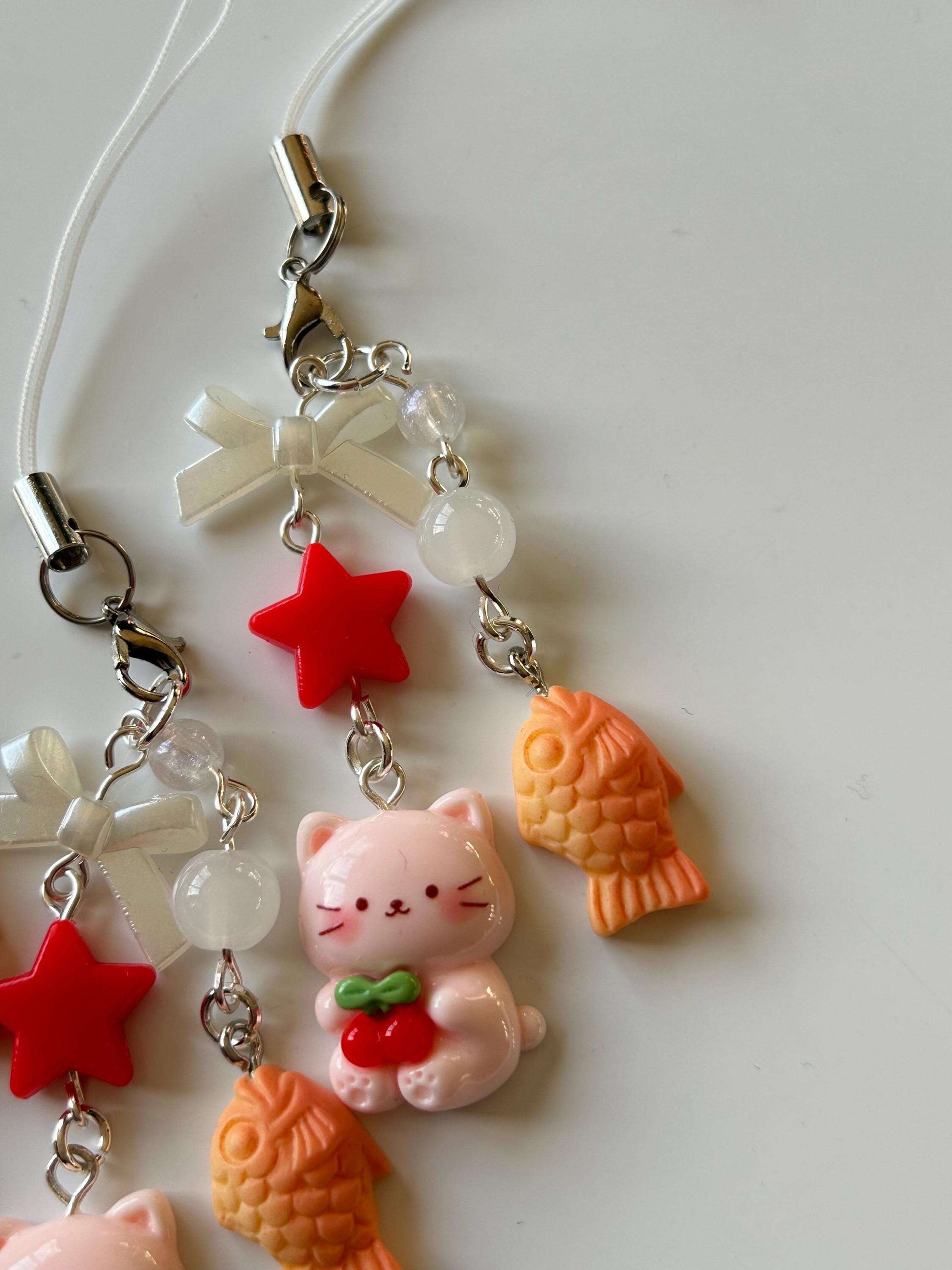 HANDMADE Cute Kawaii Cat Phone Charms