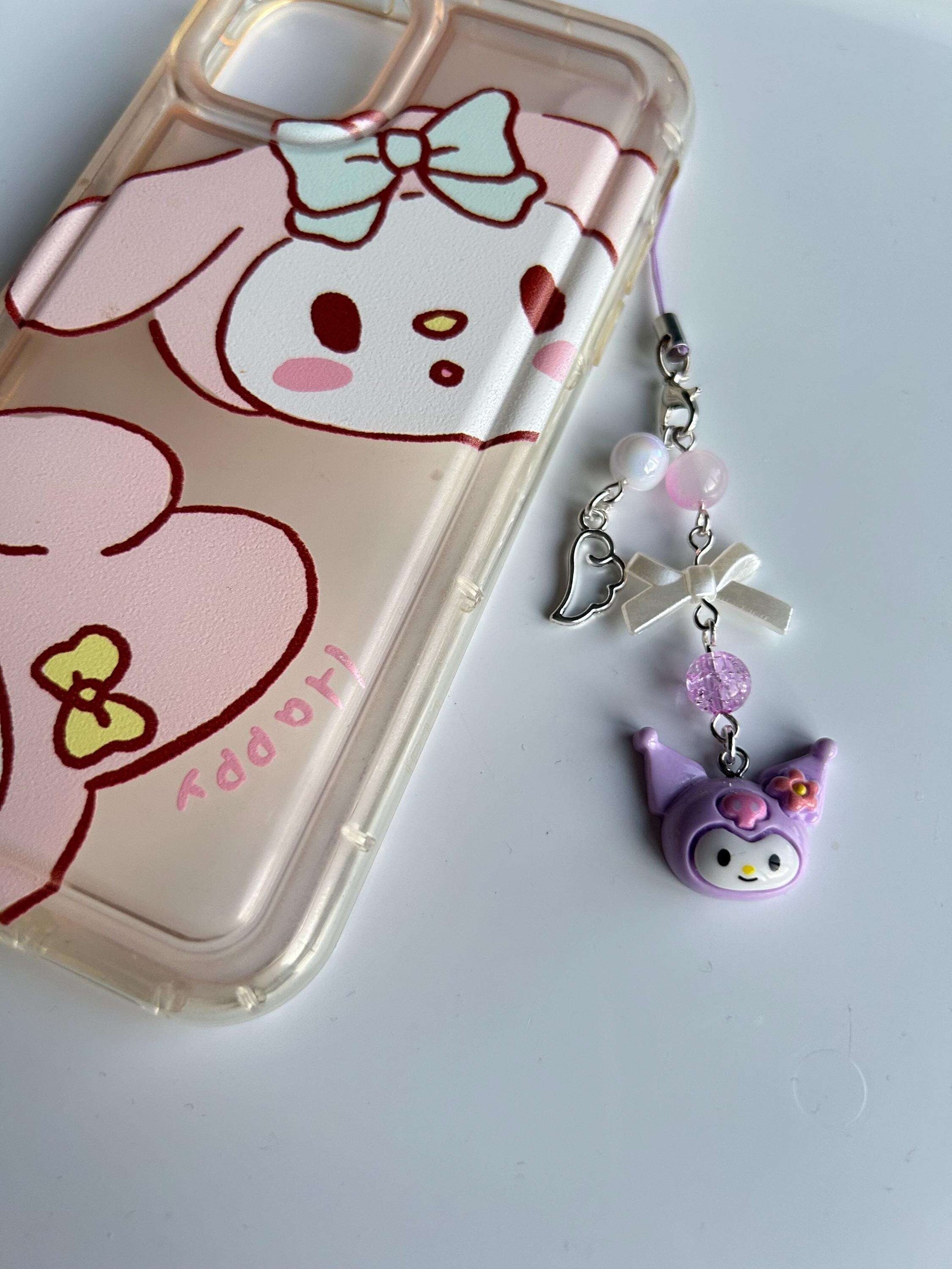 HANDMADE Cute Sanrio Themed Kuromi Phone Charm Kuromi Head