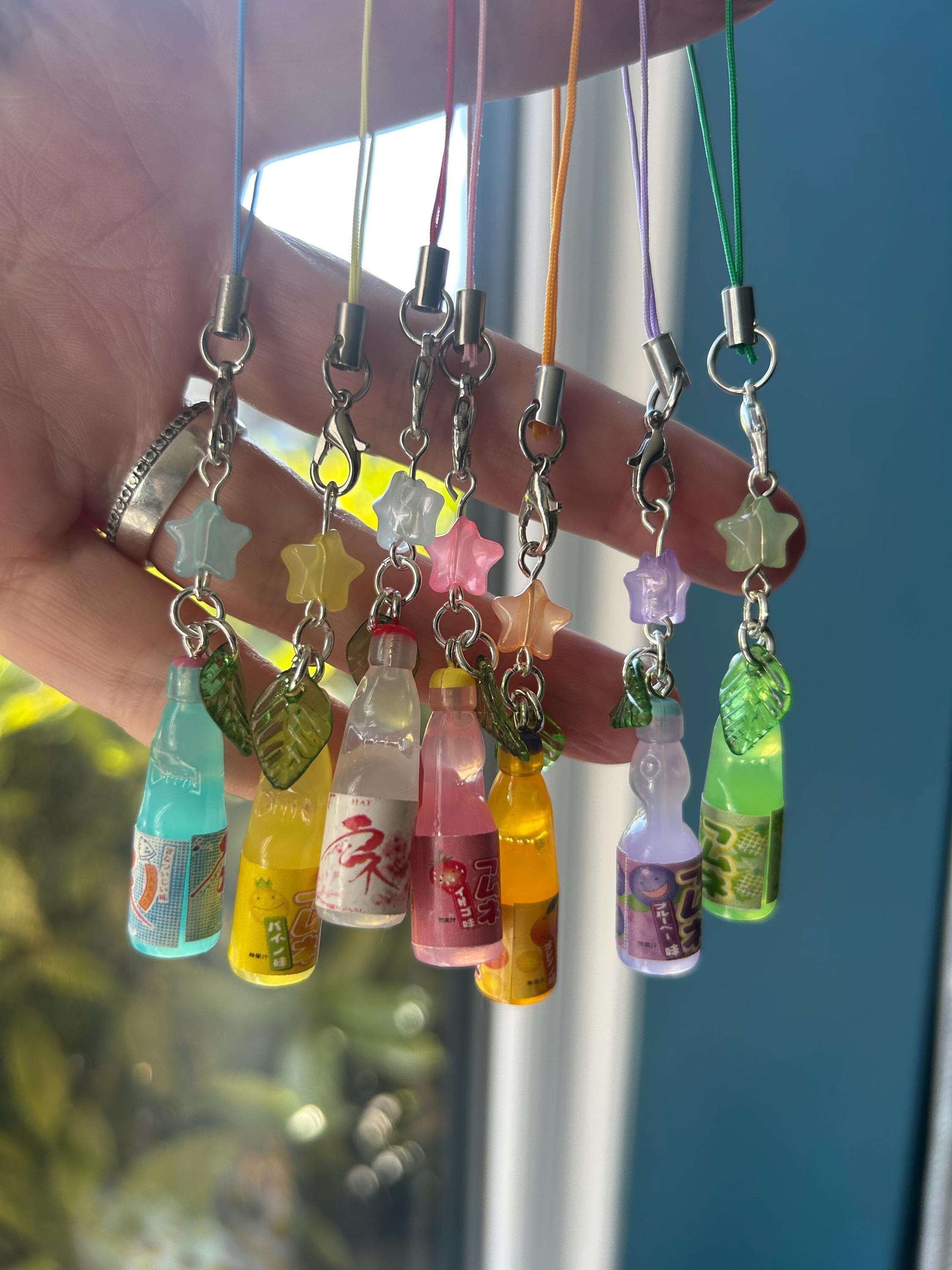 HANDMADE Kawaii Cute Ramune Bottle Phone Charms