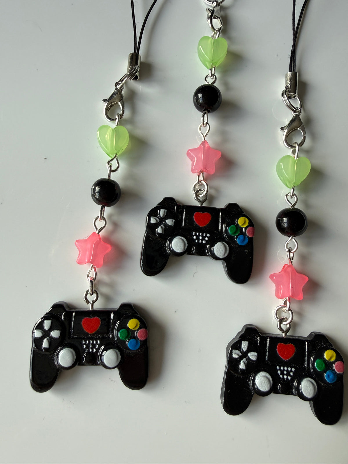 Handmade Gaming Controller Phone Charm | Beaded Gamer Wrist Strap