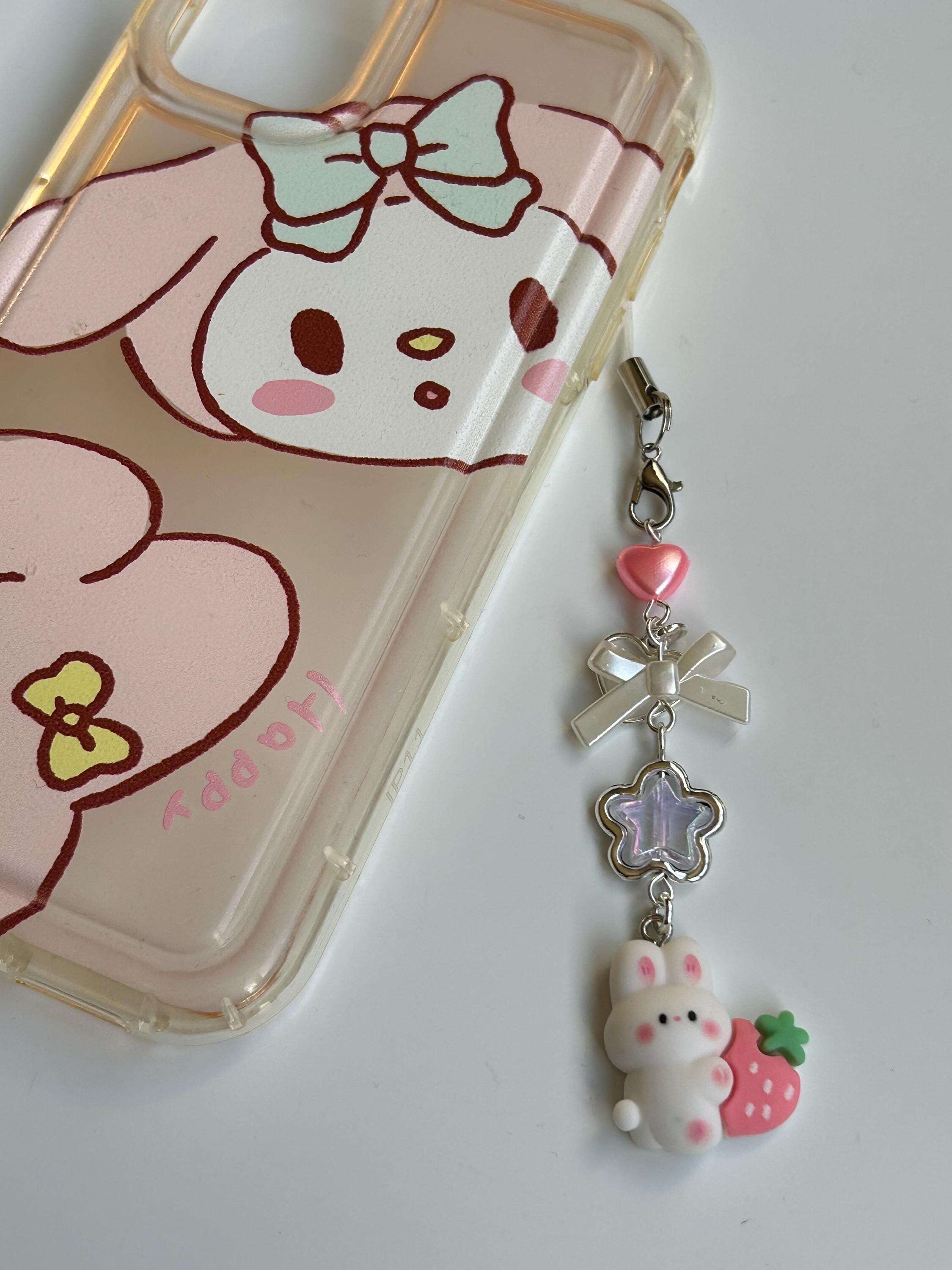 HANDMADE Cute Kawaii Bunny Phone Charms Bunny Tail