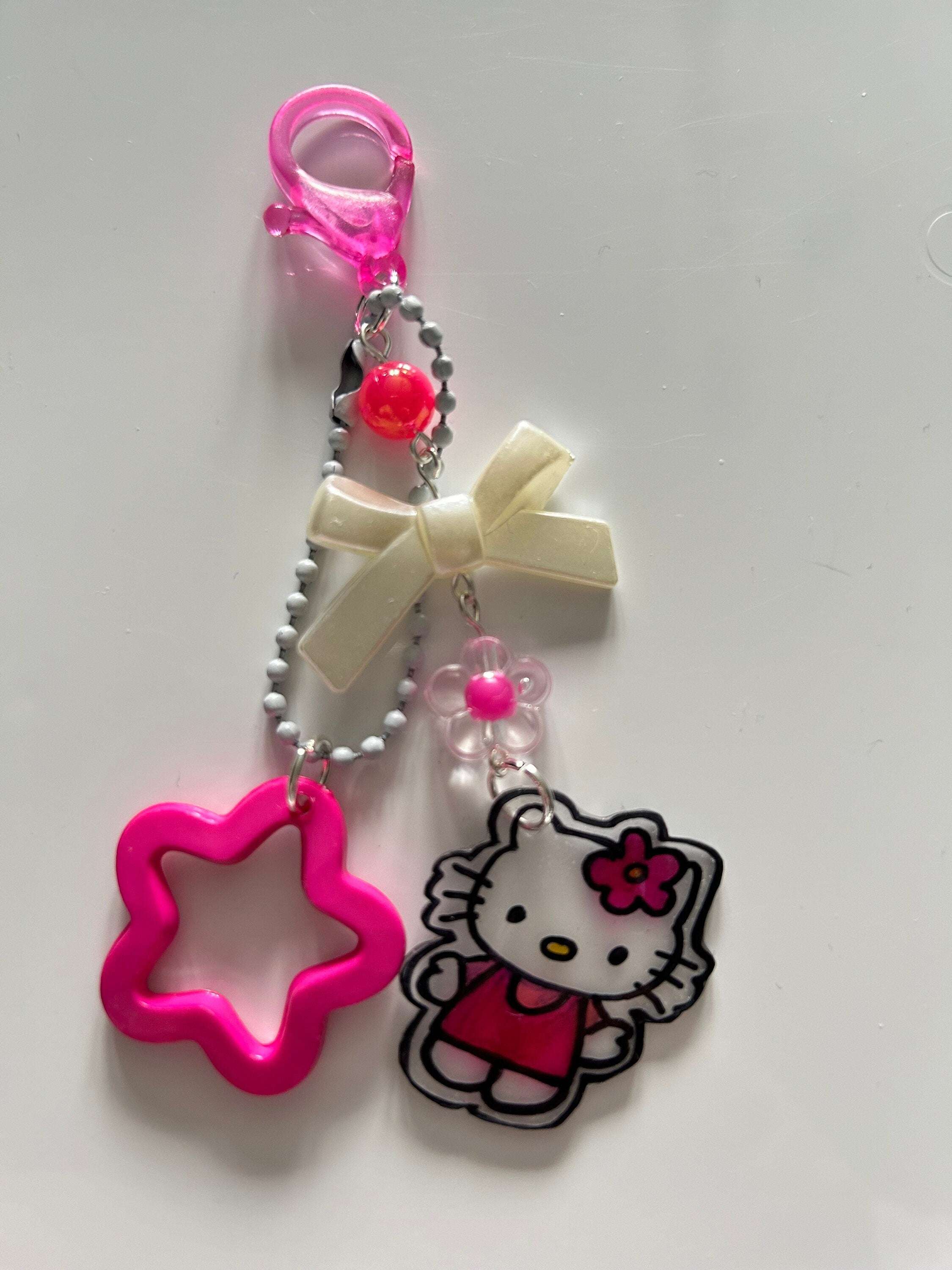 HANDMADE Cute Hand Drawn Shrinky Dink Sanrio Themed Keychains