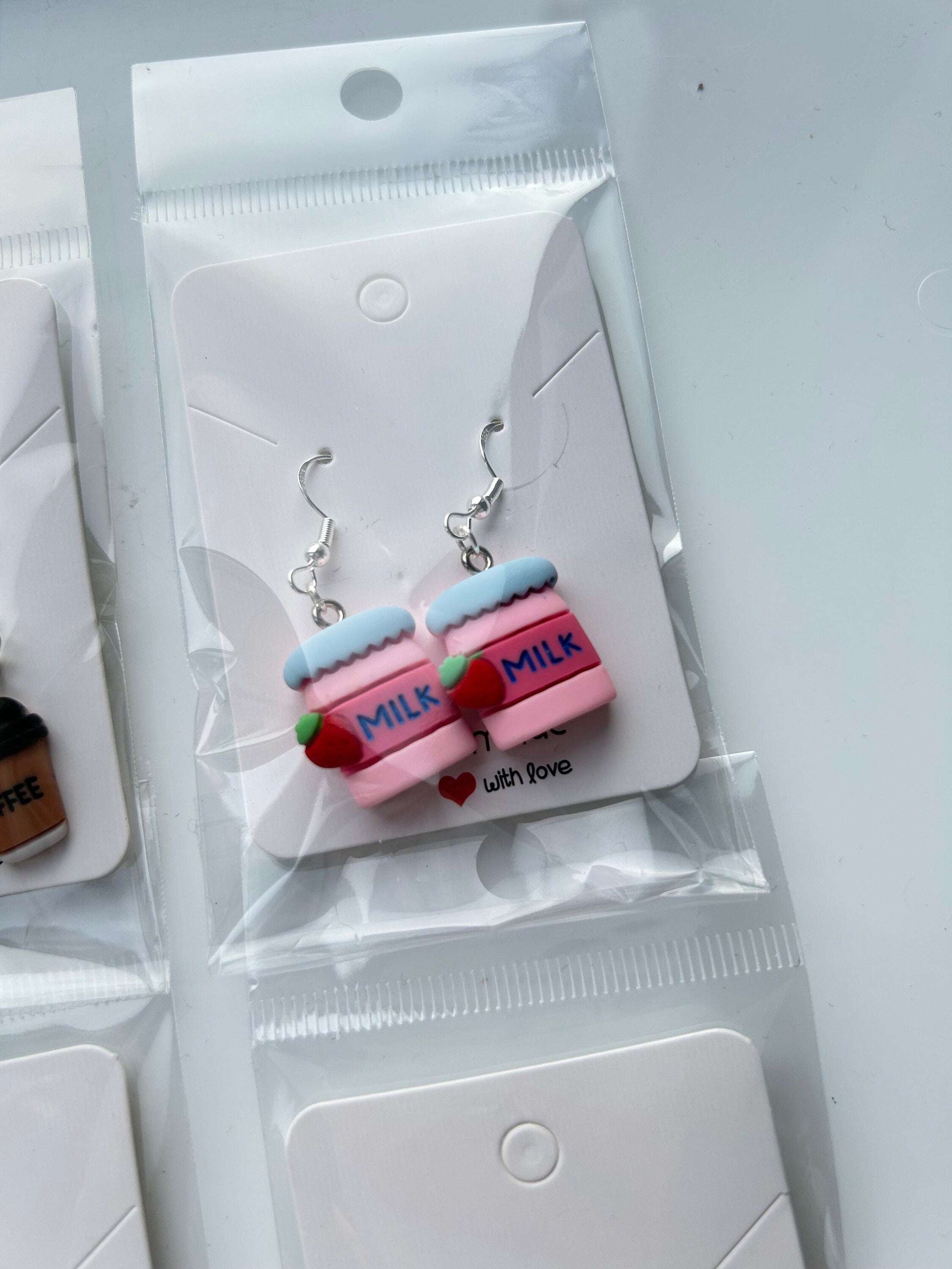Handmade Cute Kawaii Food and Drink Sterling Silver Earrings