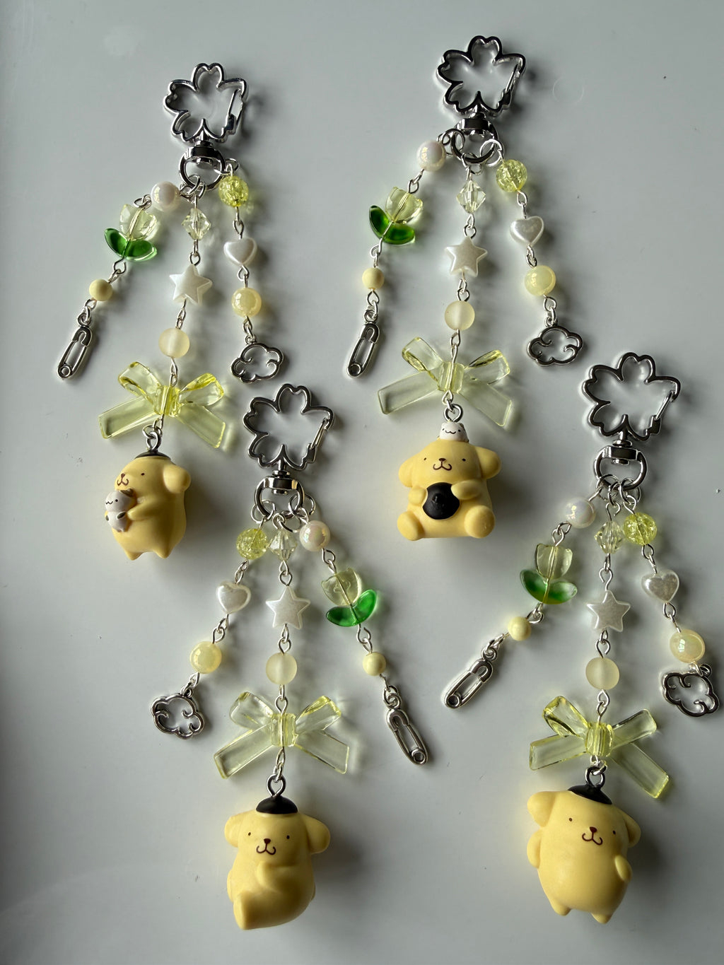 Lemon Clover PomPompurin Pudding Keychain