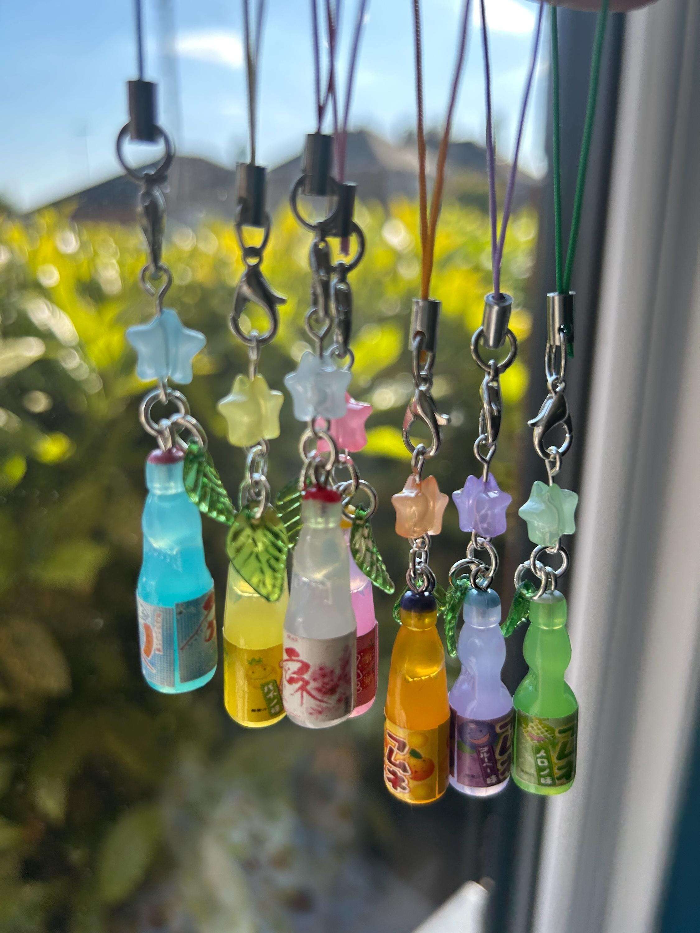 HANDMADE Kawaii Cute Ramune Bottle Phone Charms