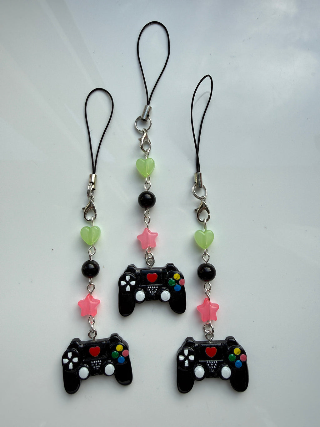 Handmade Gaming Controller Phone Charm | Beaded Gamer Wrist Strap