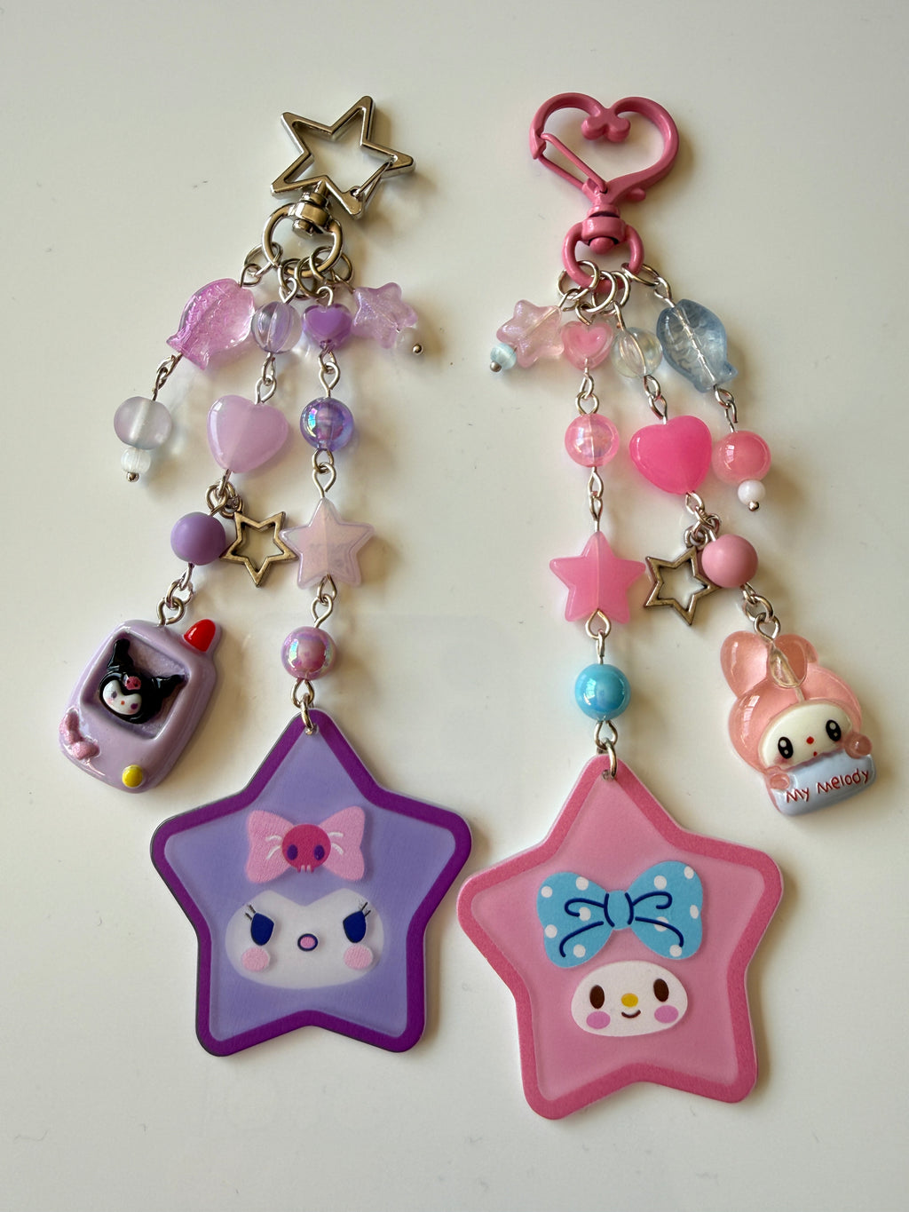Kawaii Sanrio Style Star Phone Keychain Charm  | Cute Pastel Bag Charm | Handmade Gift