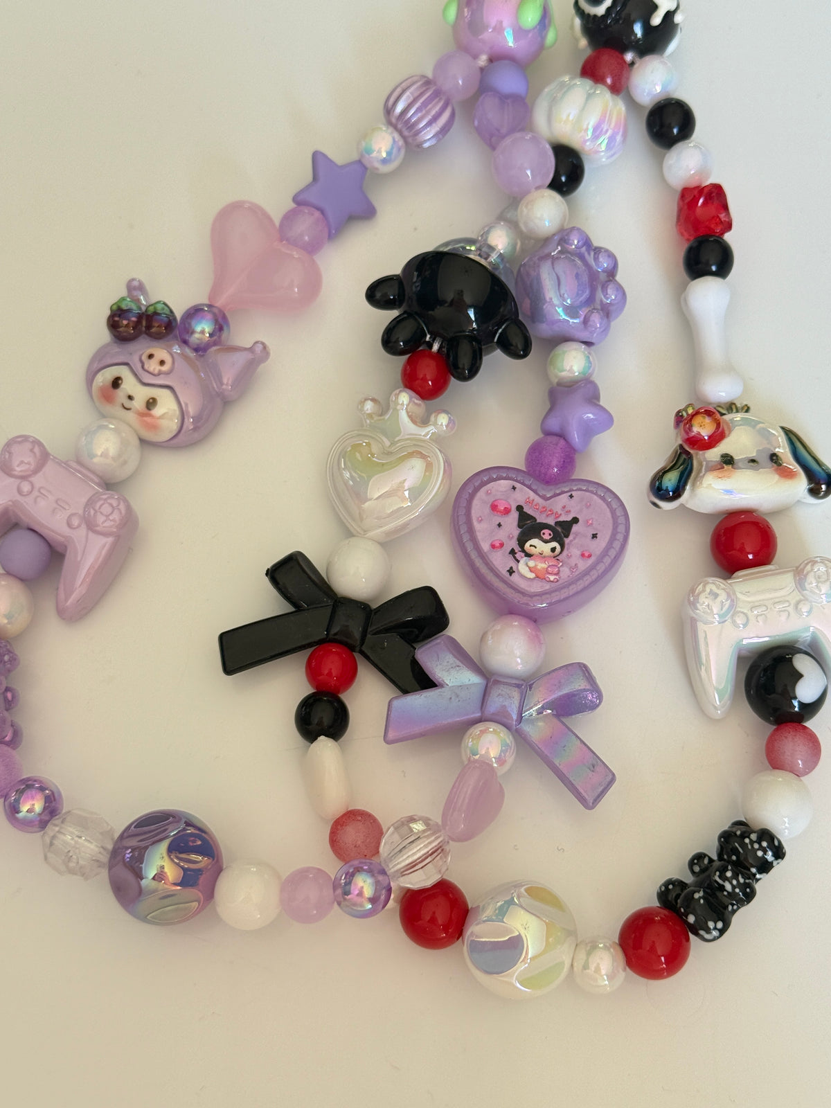 Kawaii Beaded Character Phone Charm – Pastel Mischief or Gothic Gamer