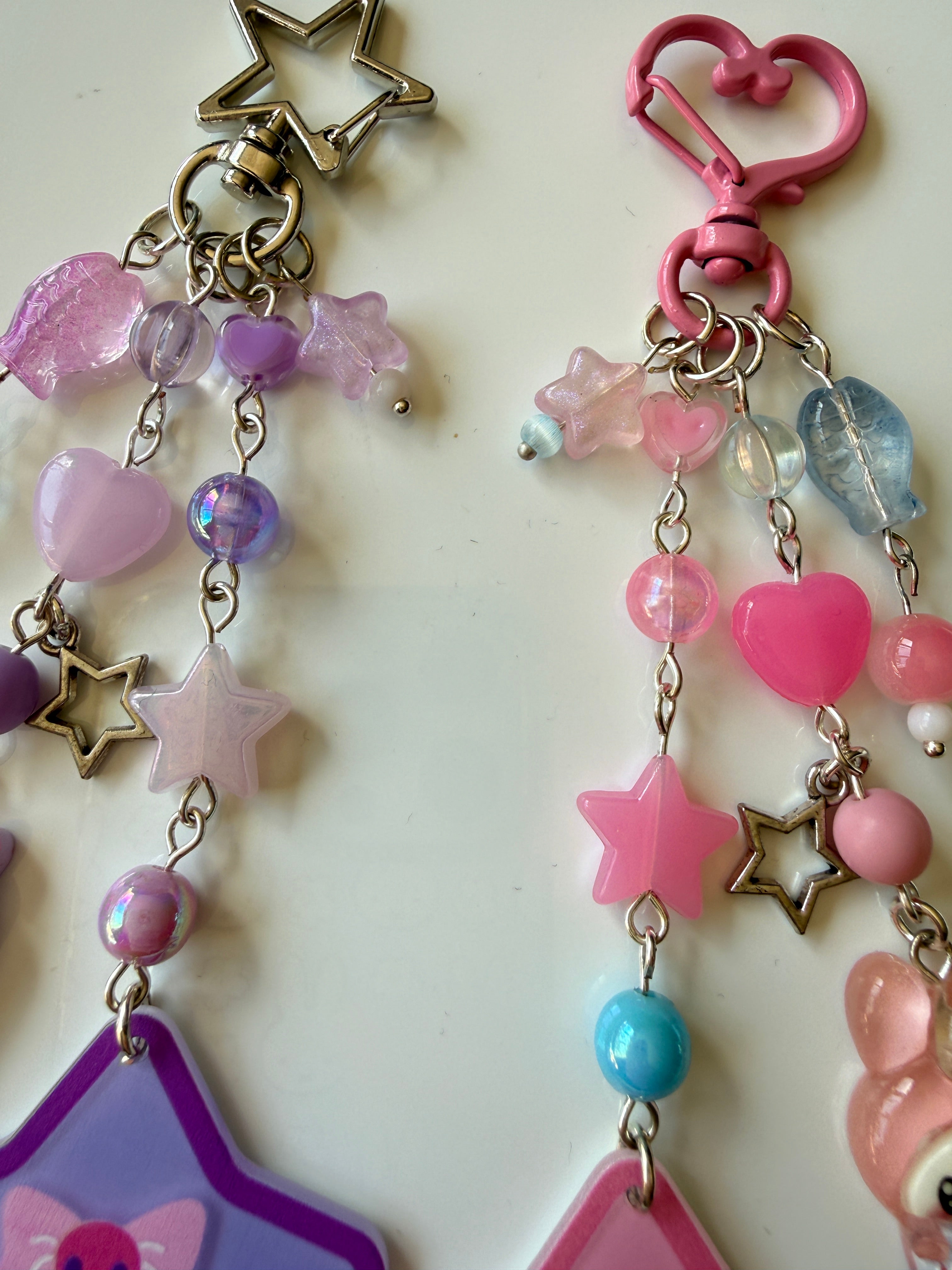Kawaii Sanrio Style Star Phone Keychain Charm  | Cute Pastel Bag Charm | Handmade Gift
