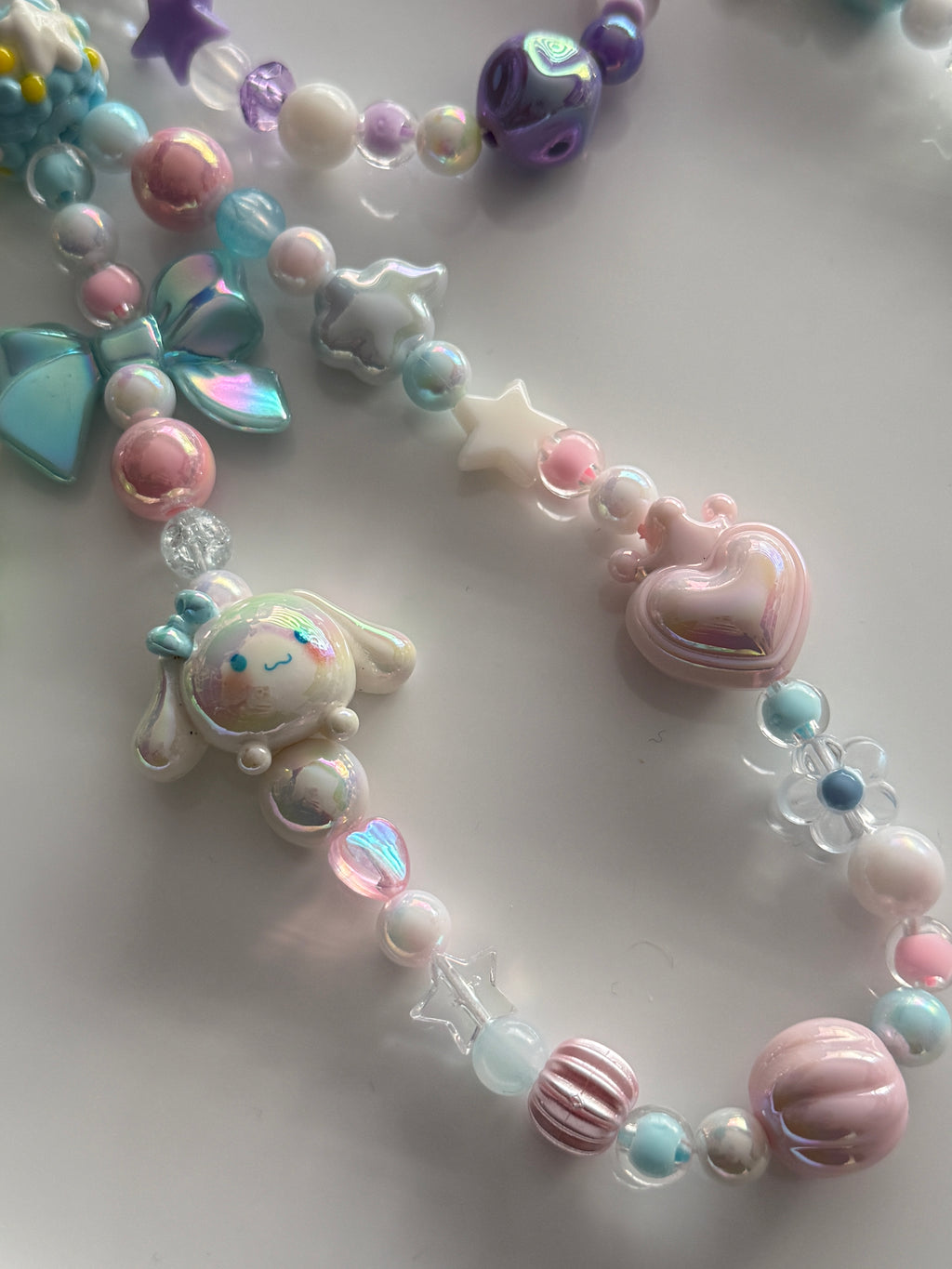 Kawaii Phone Charm | Pastel Queen of Hearts Beaded Strap | Cute Sanrio Inspired Y2K Mobile Accessory