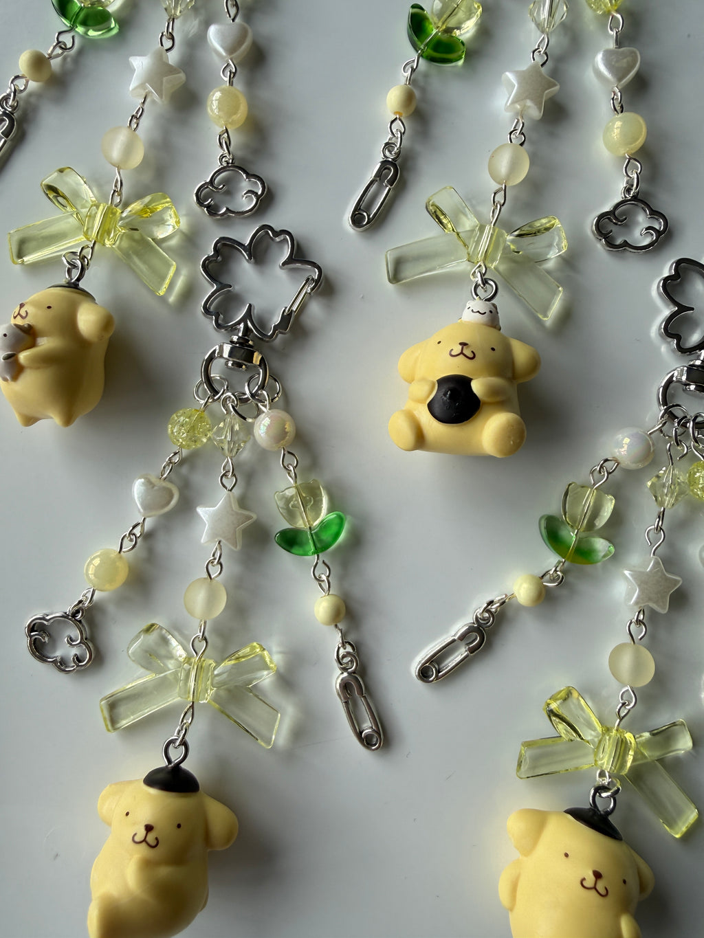 Lemon Clover PomPompurin Pudding Keychain