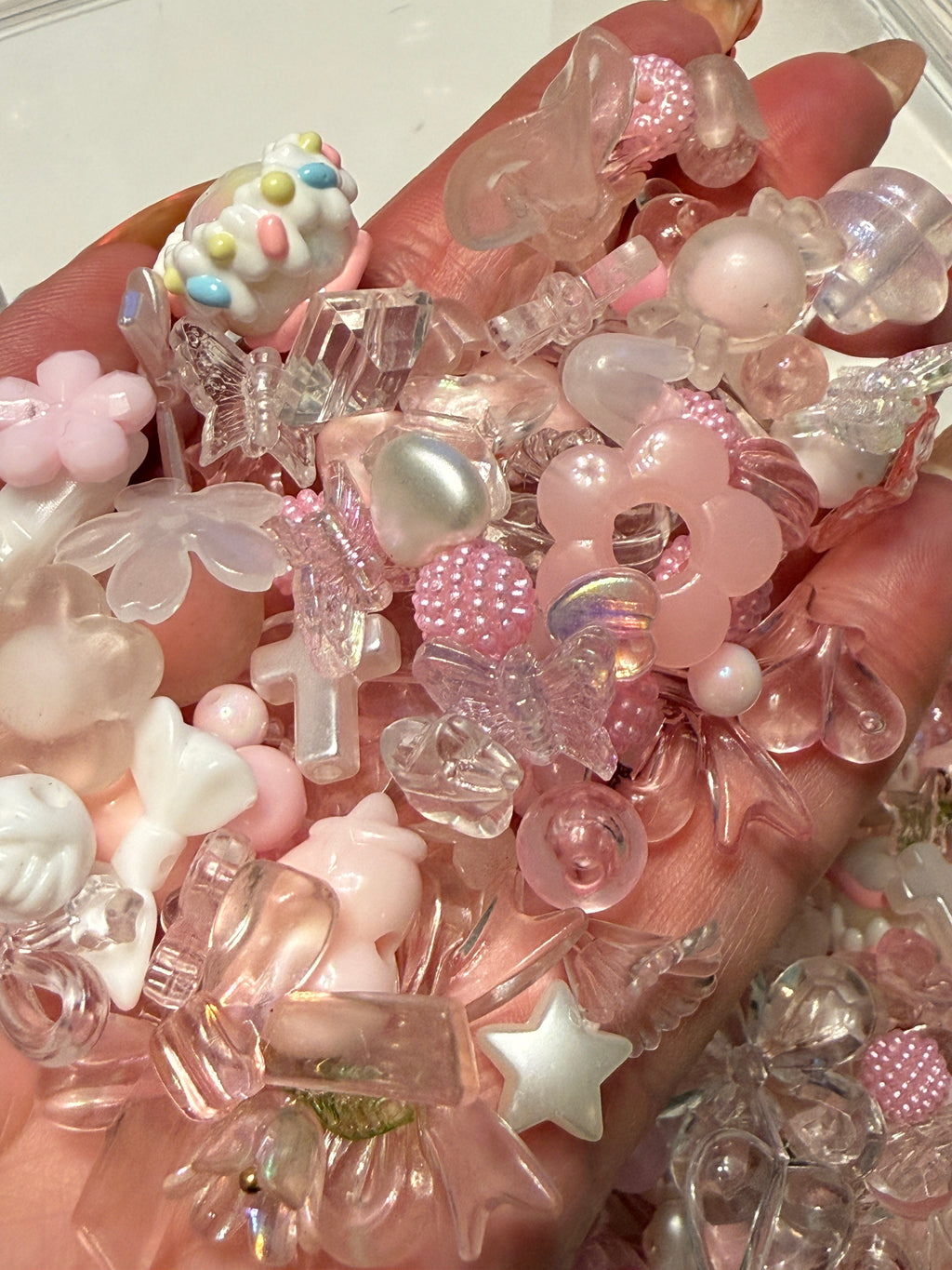 Pink Dreams Bead Mix – 50g Acrylic & Resin Mixed Beads
