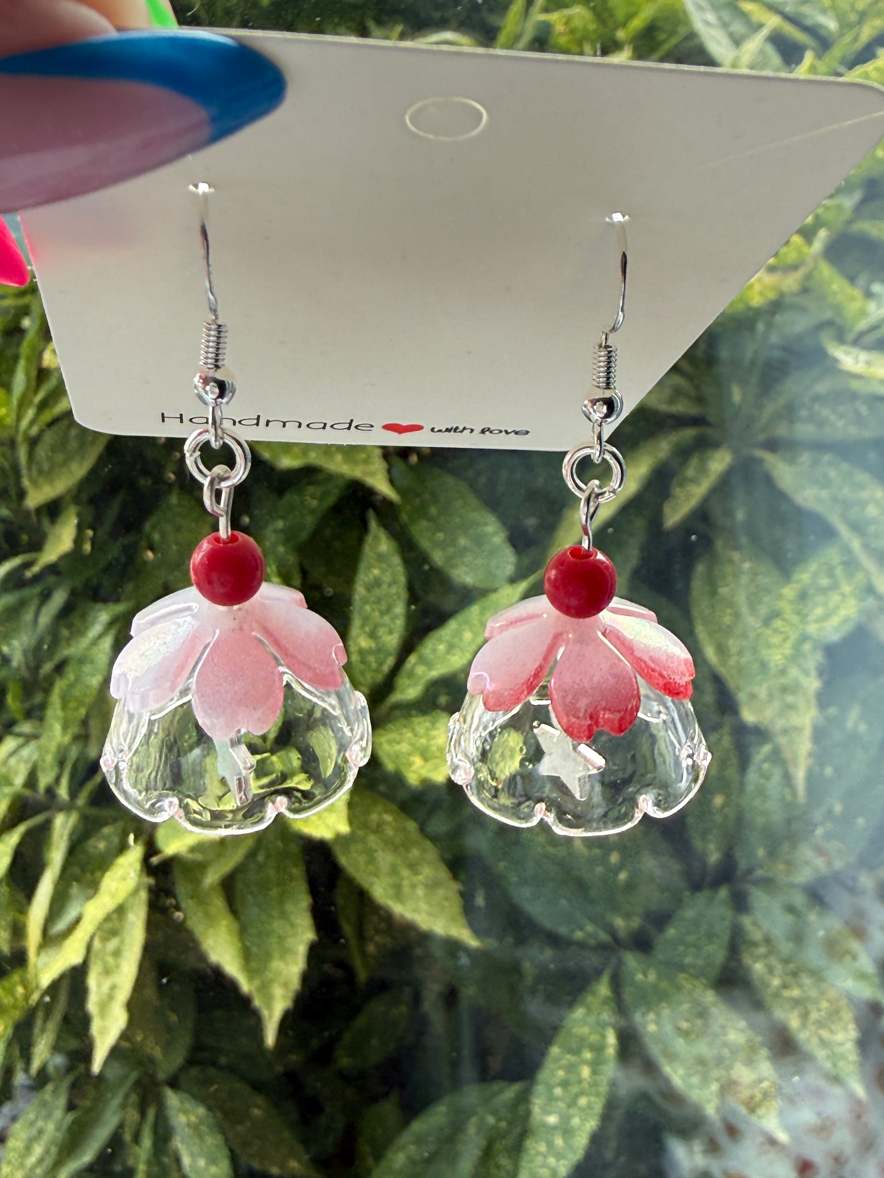 Whimsical Glass Pudding Earrings | Sterling Silver hooks Handmade Jewellery
