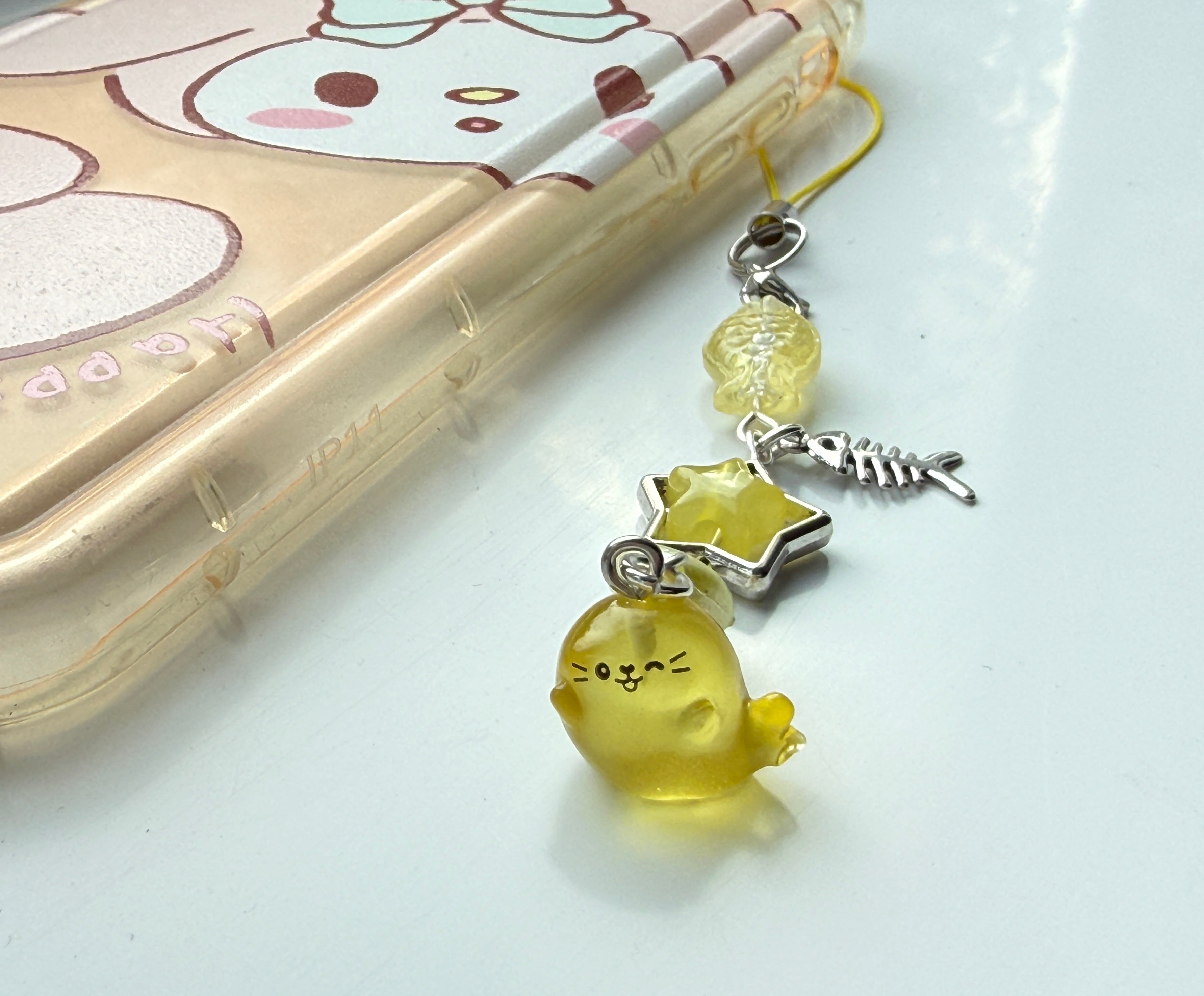 Ocean Buddies™ Silly Seal Phone Charm | Handmade Kawaii Phone Strap | Cute Seal Bag Charm