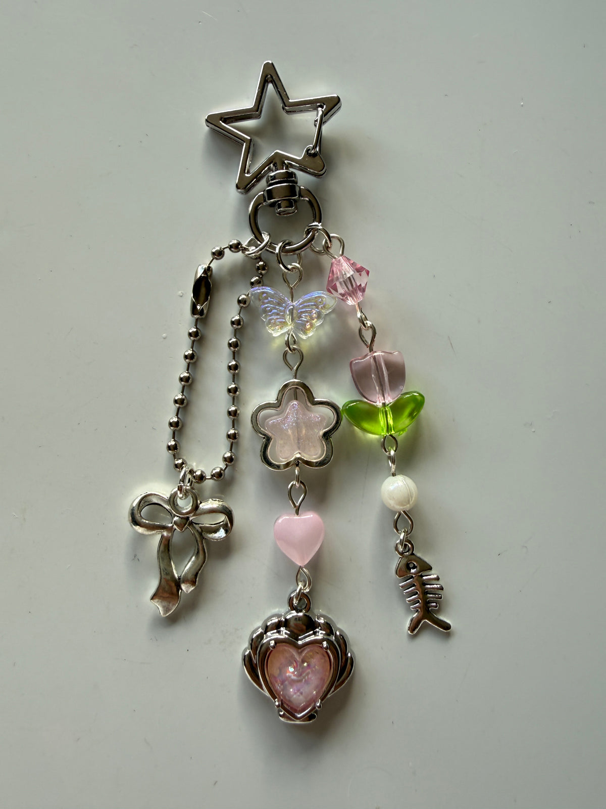 Daydream Coquette Bag Charm – Flowers, Bow & Hearts