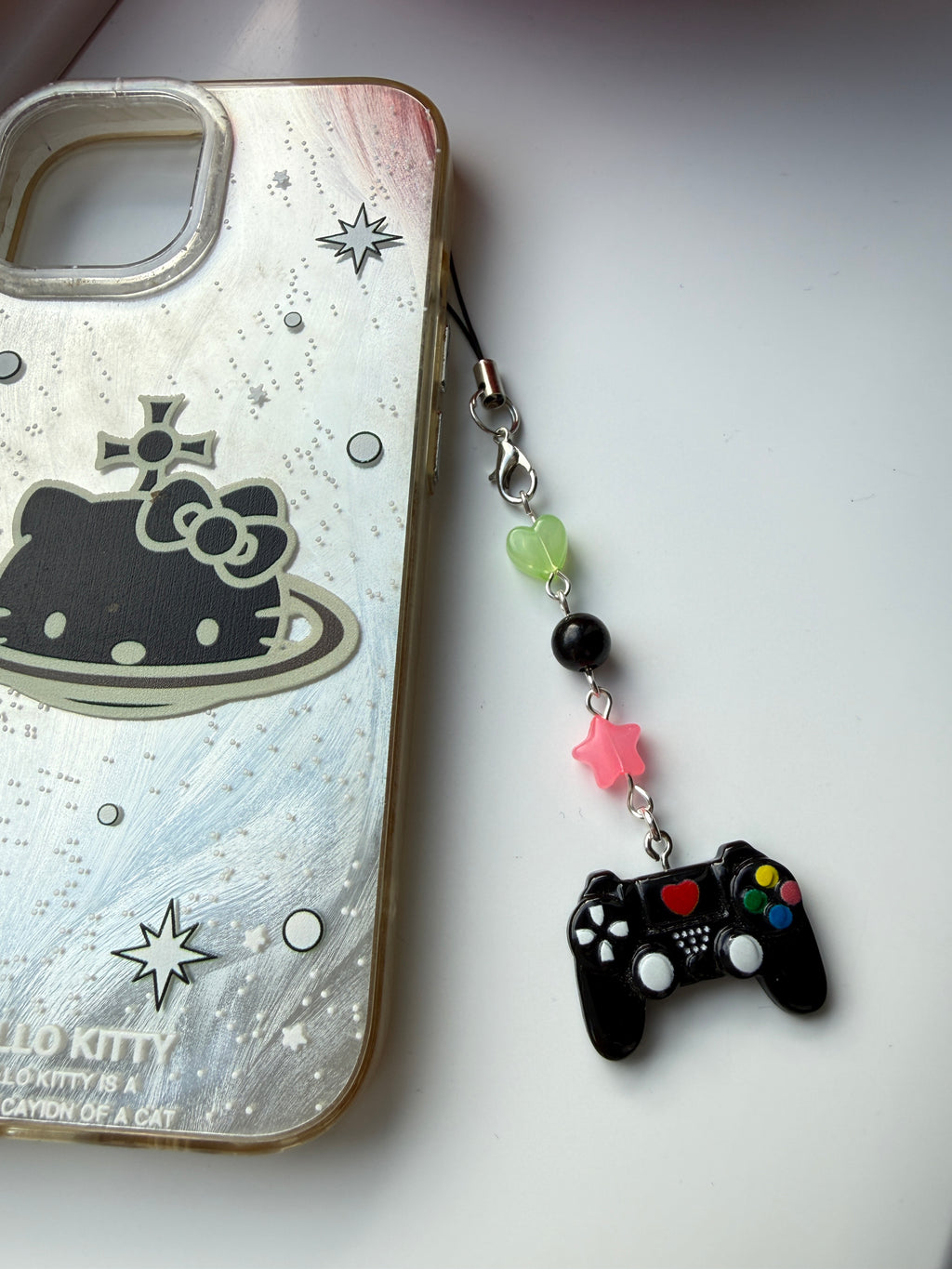 Handmade Gaming Controller Phone Charm | Beaded Gamer Wrist Strap