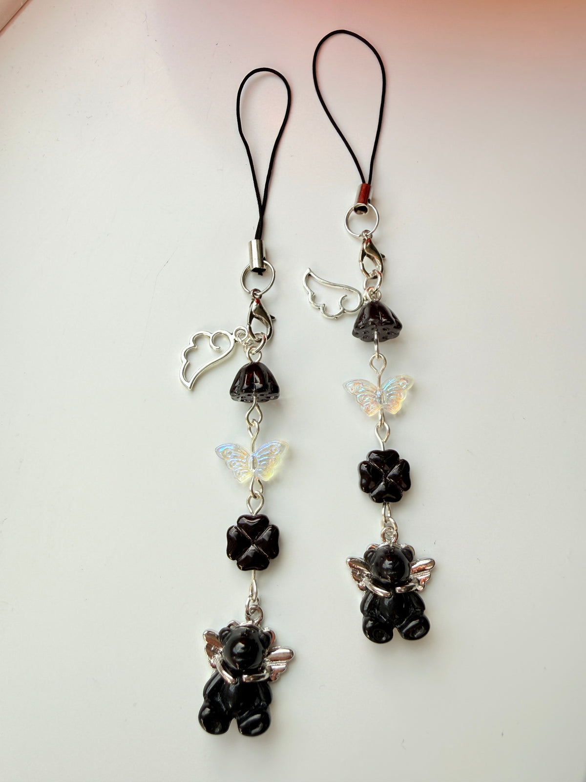 Fallen Angel – Gothic Winged Bear Phone & Bag Charm