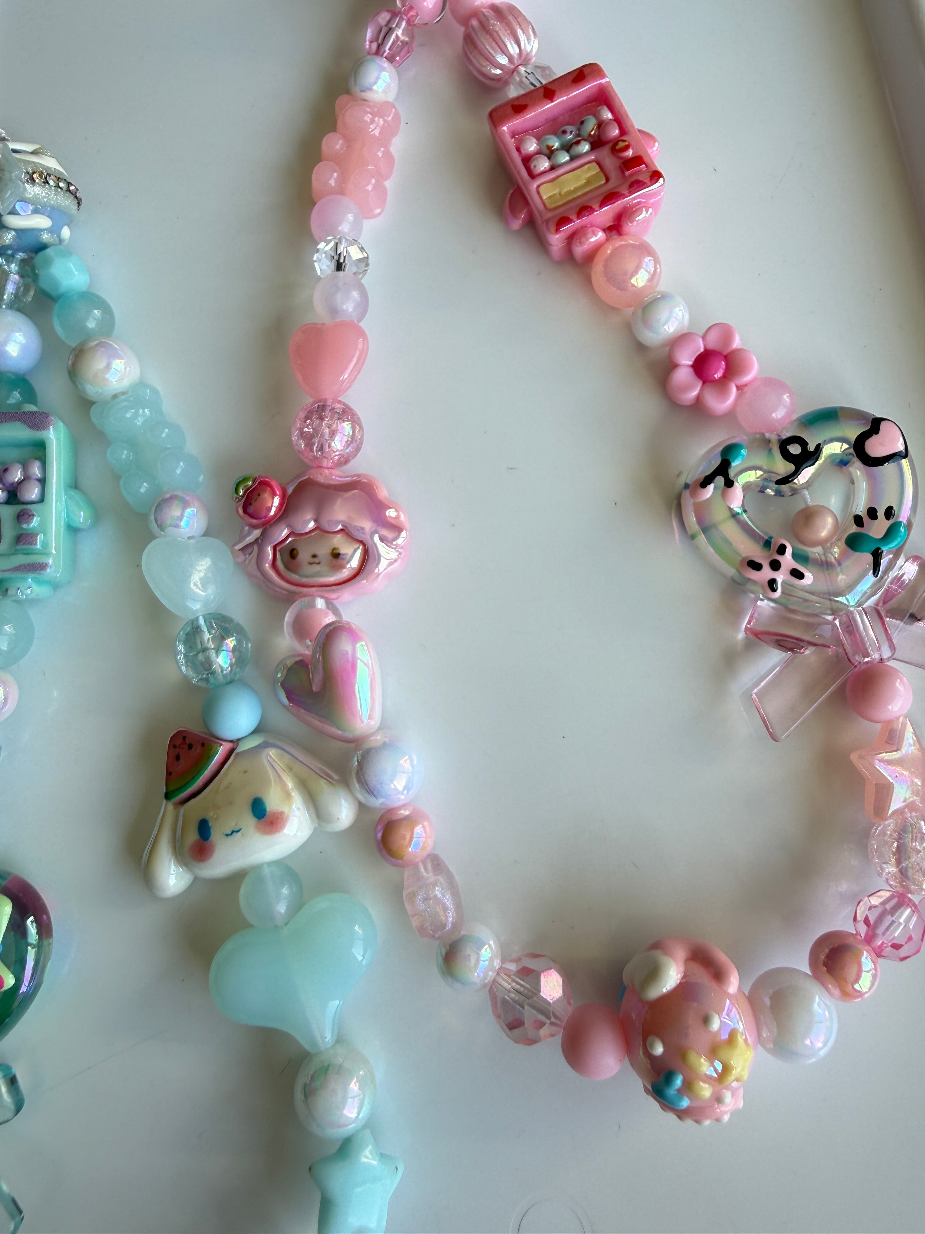 Sanrio Inspired Twist Egg Machine Beaded Phone Strap