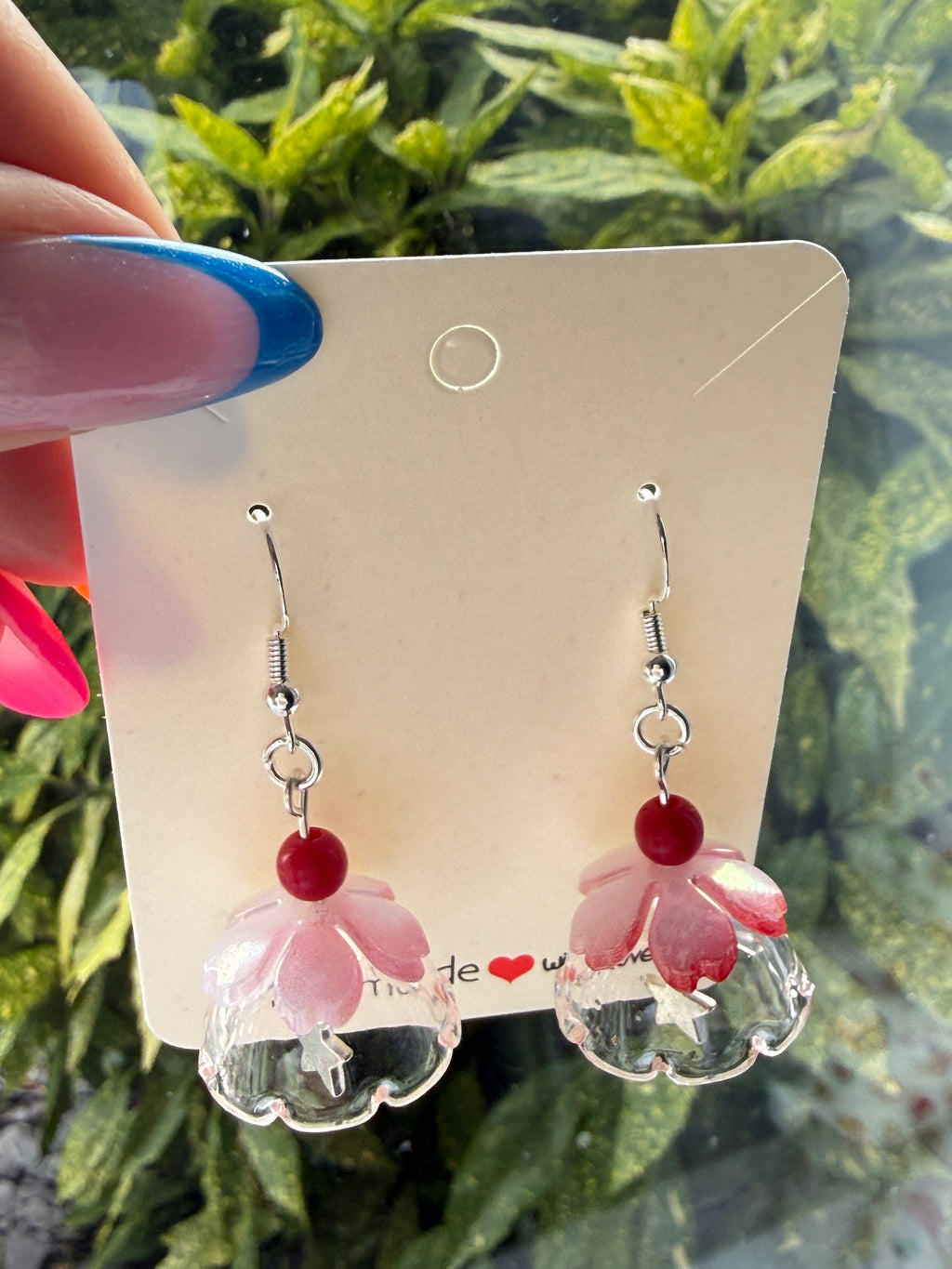 Whimsical Glass Pudding Earrings | Sterling Silver hooks Handmade Jewellery