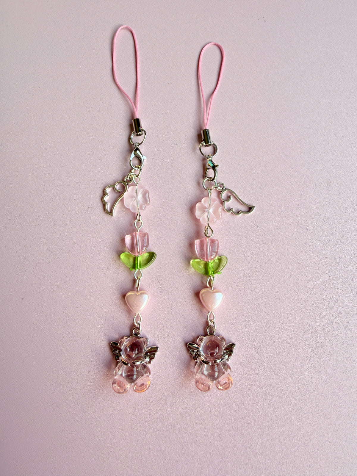 Guardian Angel – Pink Winged Bear Phone & Bag Charm
