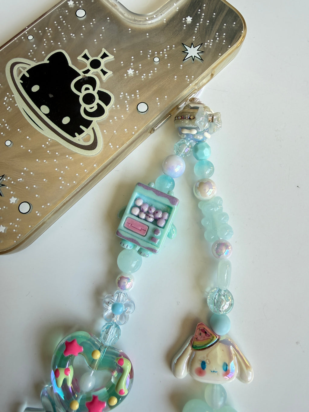 Sanrio Inspired Twist Egg Machine Beaded Phone Strap