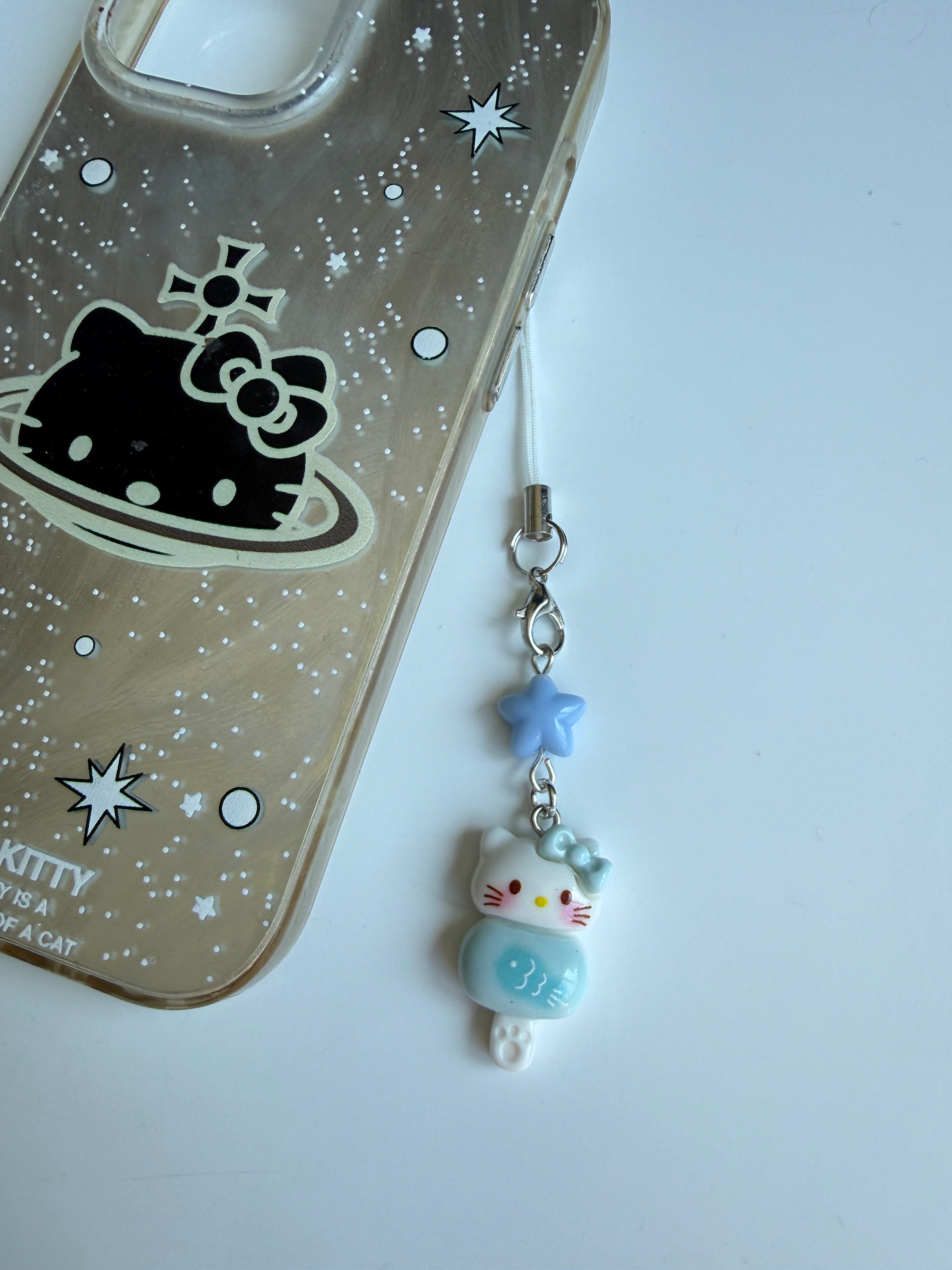Pastel Kitty Popsicle Phone Charm – Kawaii Phone Strap & Bag Charm