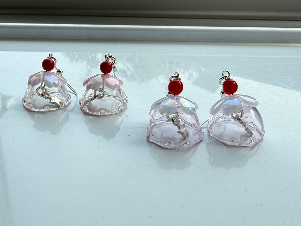 Whimsical Glass Pudding Earrings | Sterling Silver hooks Handmade Jewellery
