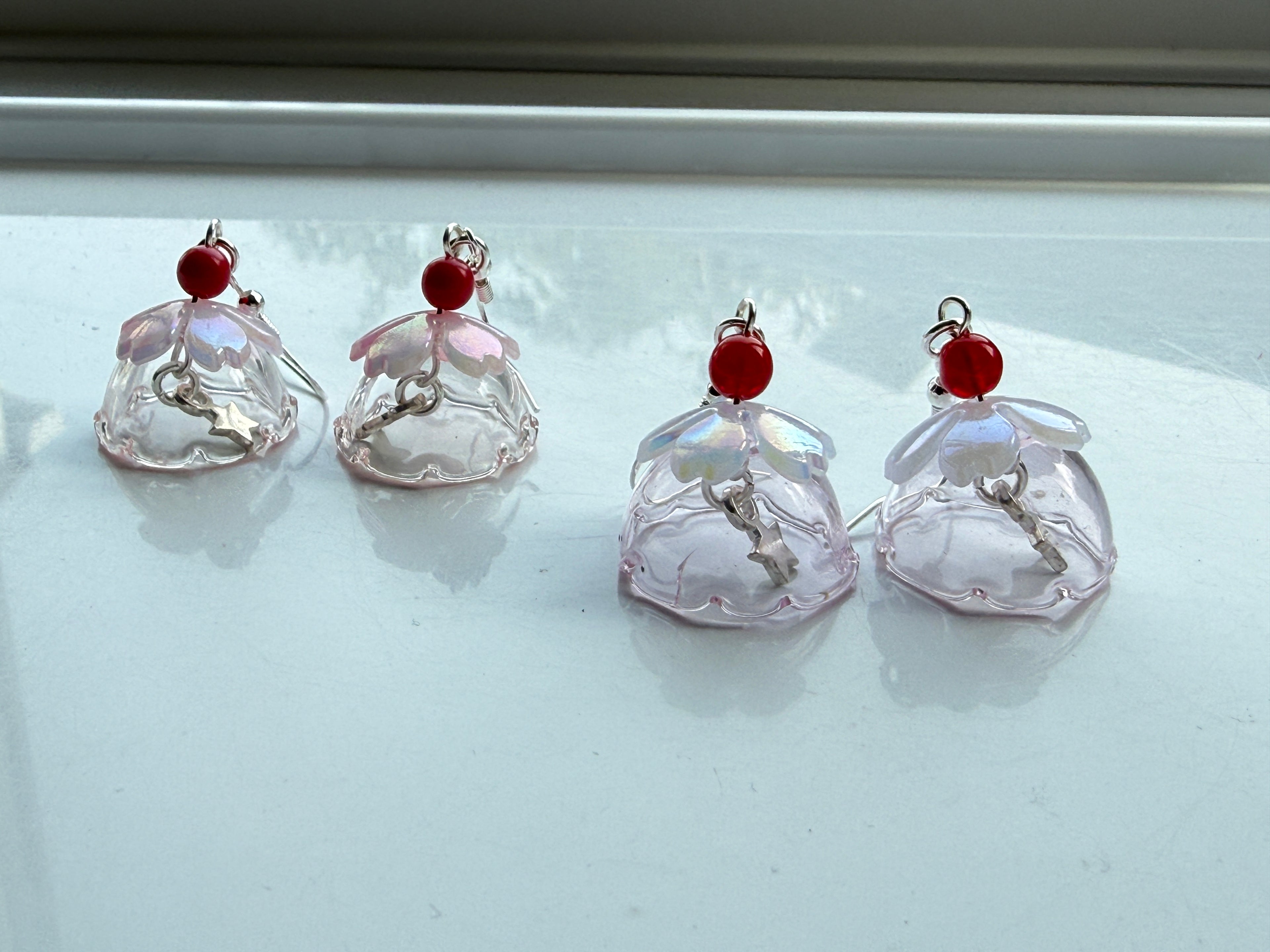 Whimsical Glass Pudding Earrings | Sterling Silver hooks Handmade Jewellery