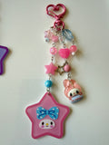 Kawaii Sanrio Style Star Phone Keychain Charm  | Cute Pastel Bag Charm | Handmade Gift