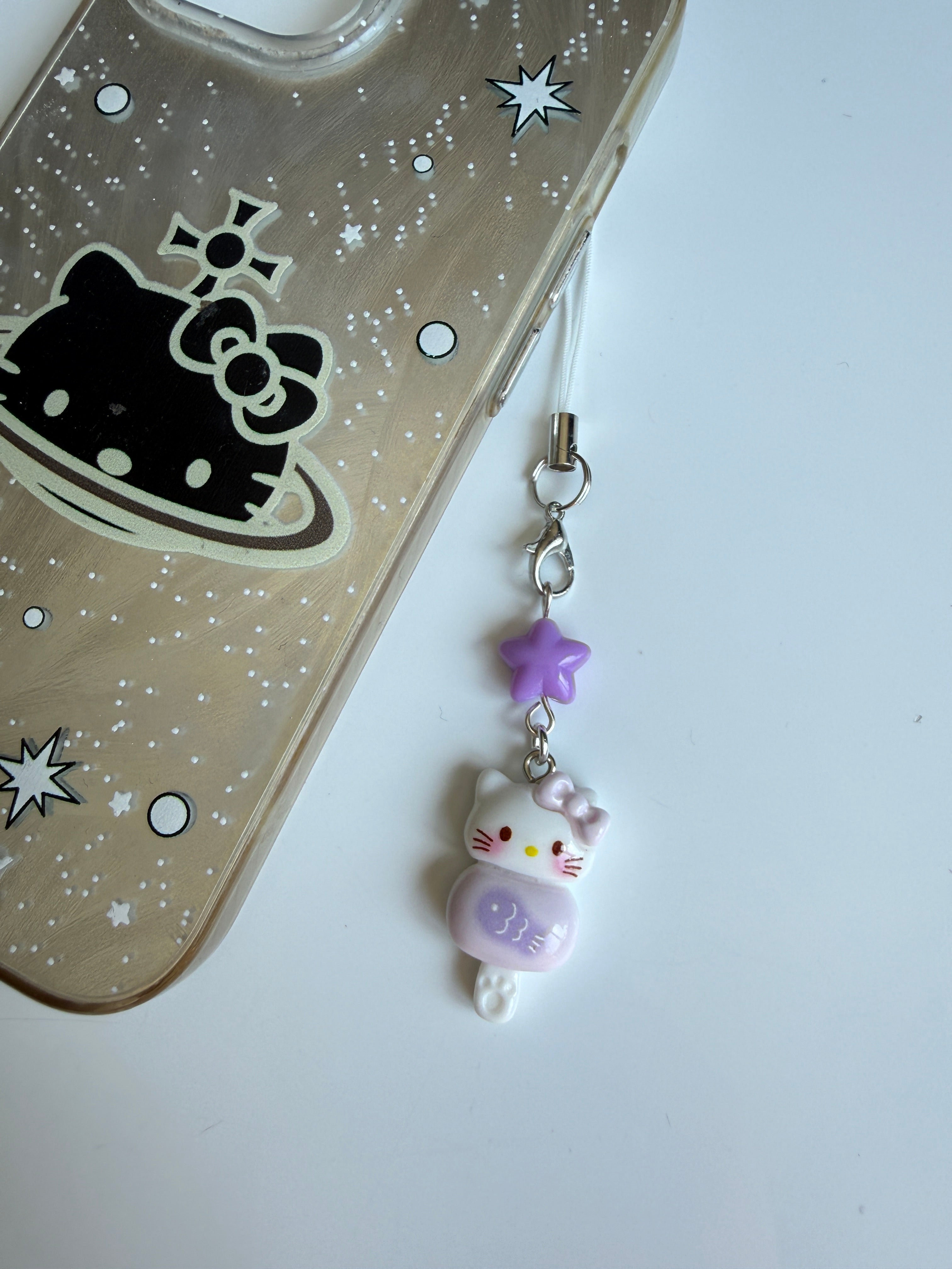 Pastel Kitty Popsicle Phone Charm – Kawaii Phone Strap & Bag Charm