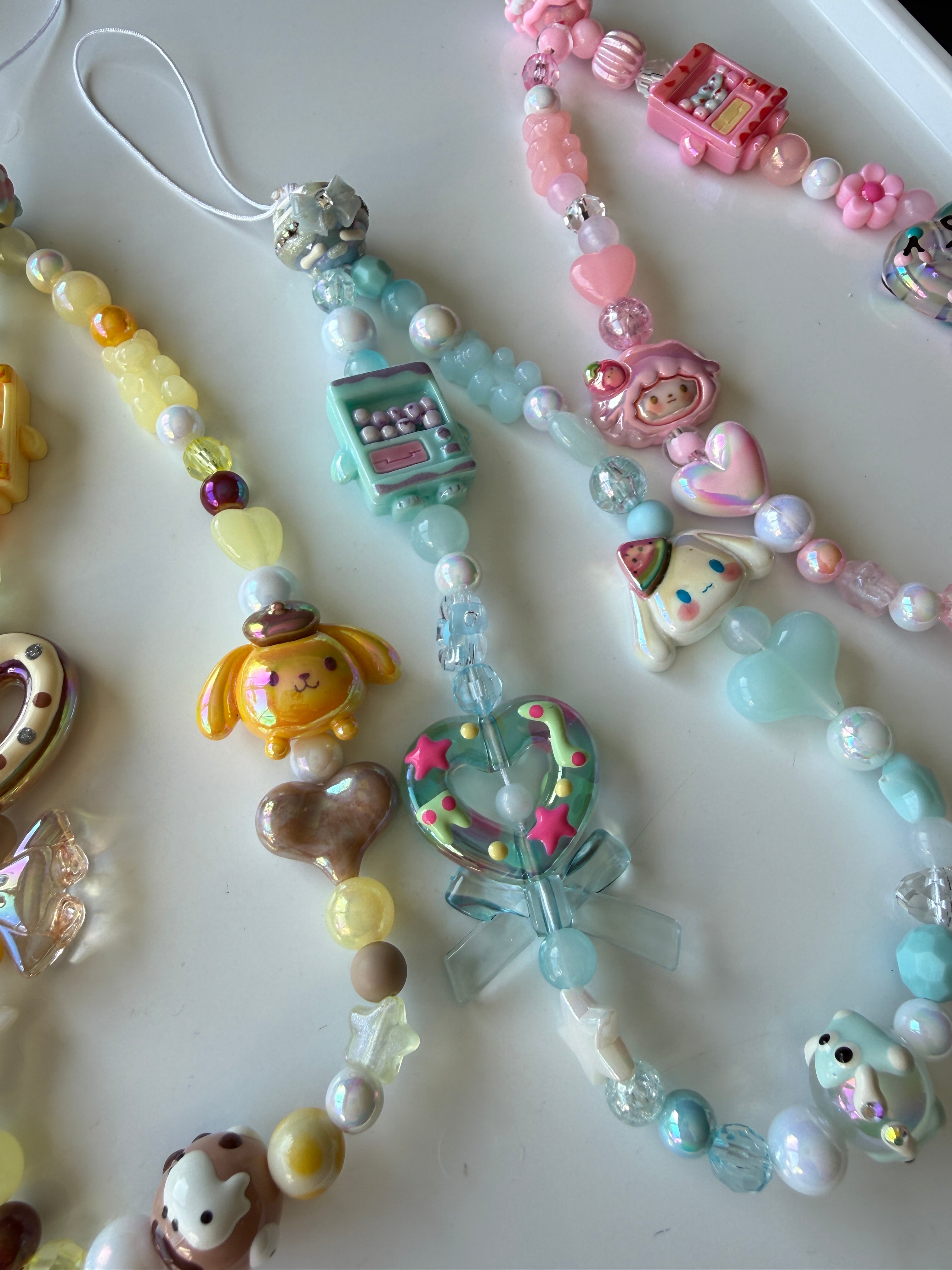 Sanrio Inspired Twist Egg Machine Beaded Phone Strap