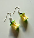 Green Apple Core Earrings 🍏 Handmade Kawaii Fruit Jewellery | Cute Resin Dangle Earrings Y2K Aesthetic