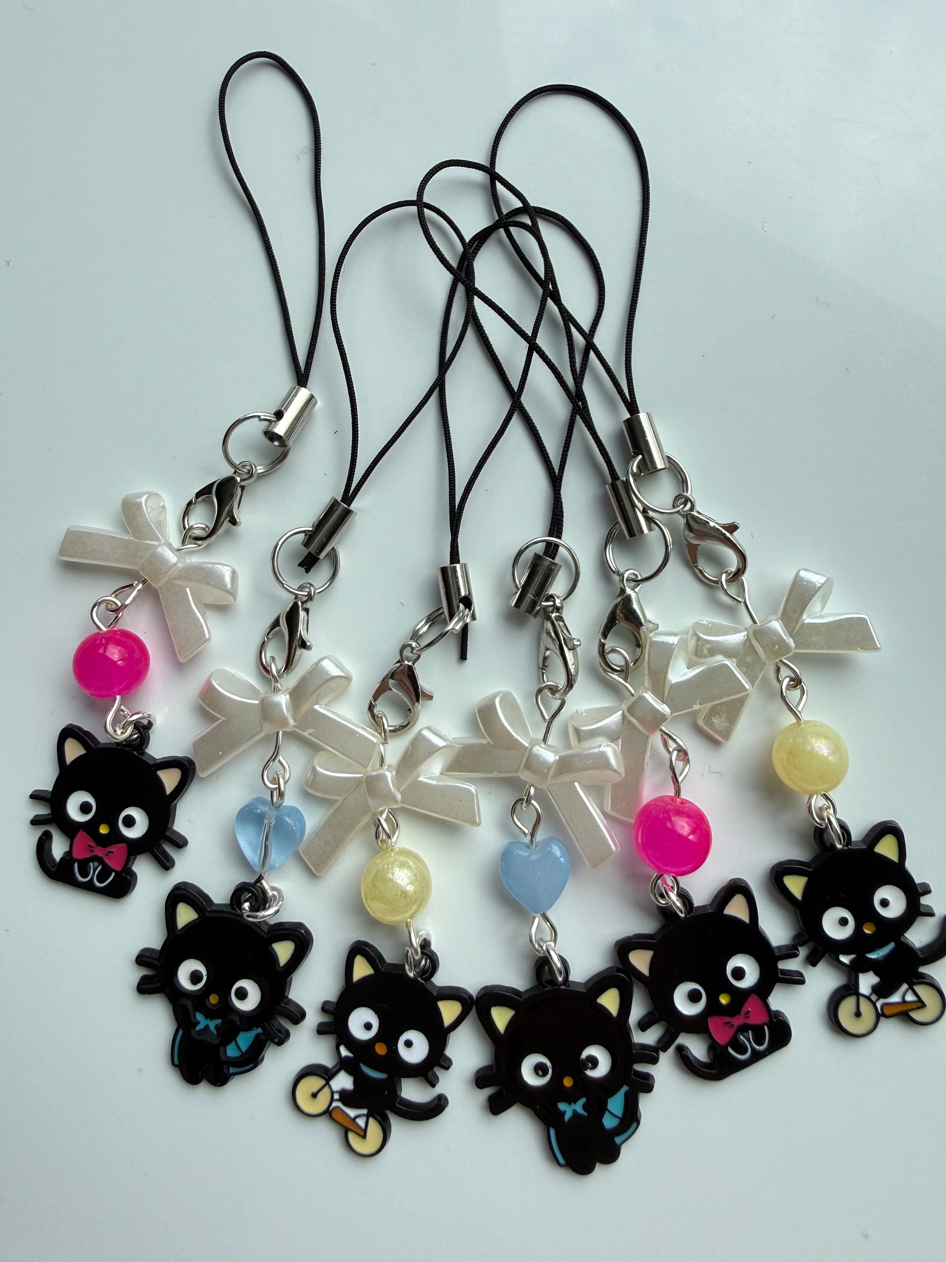Chococat Inspired Kawaii Phone Charm