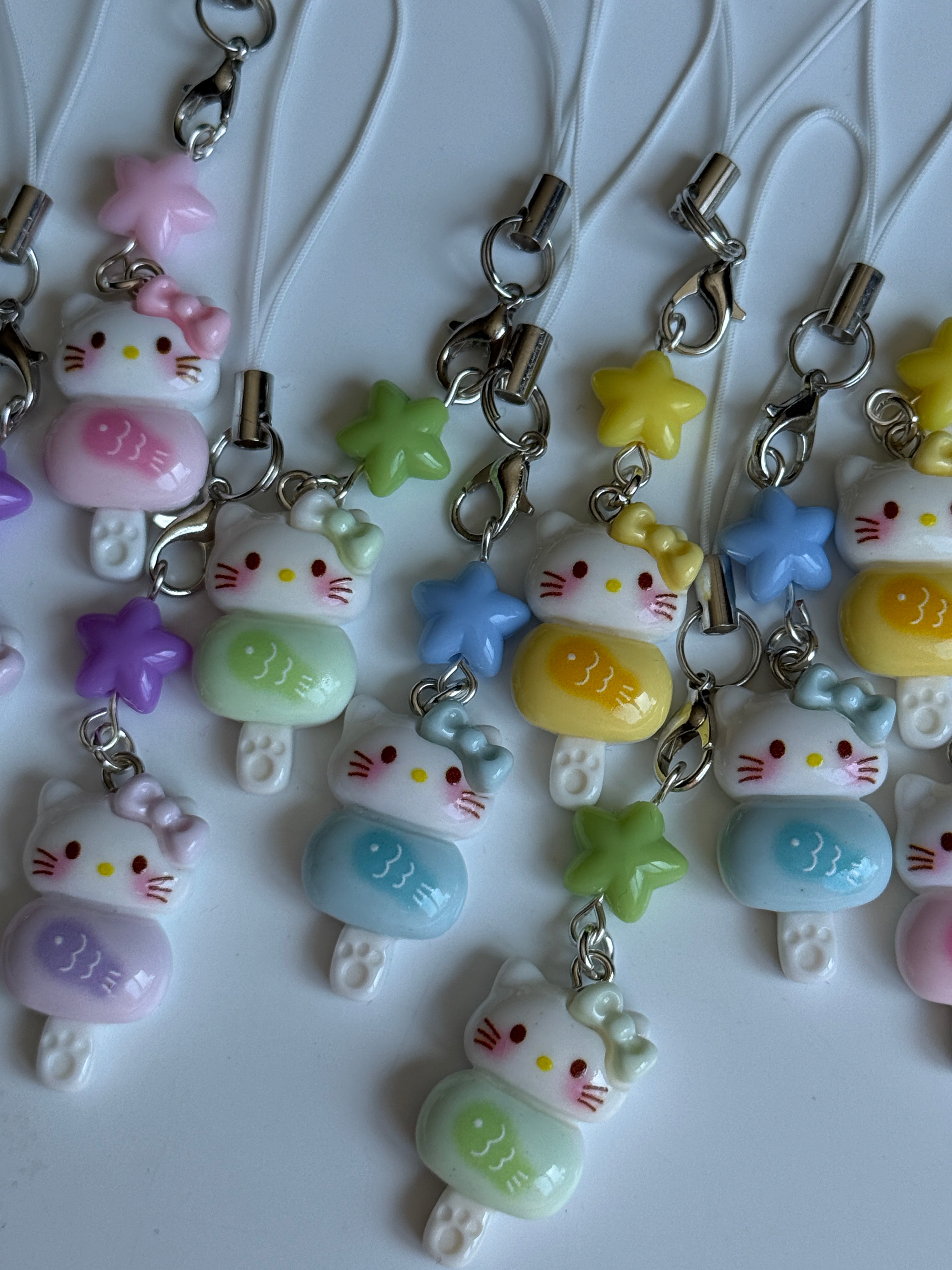 Pastel Kitty Popsicle Phone Charm – Kawaii Phone Strap & Bag Charm