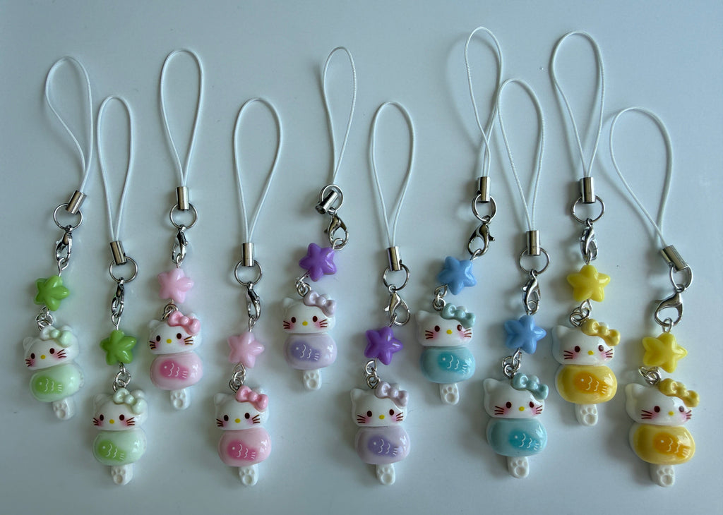 Pastel Kitty Popsicle Phone Charm – Kawaii Phone Strap & Bag Charm