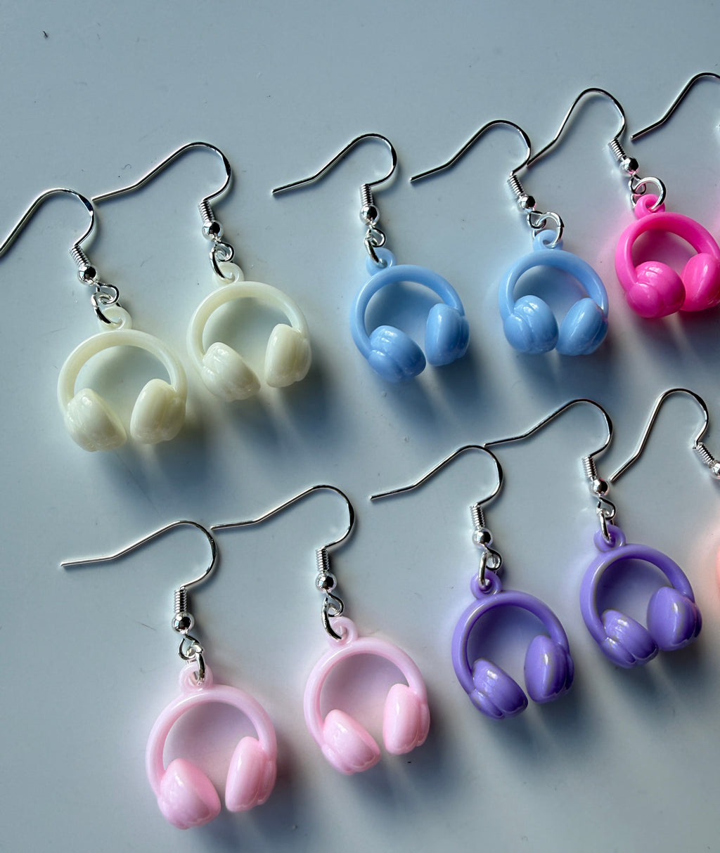 Pastel Headphone Earrings | Cute Music Lover Drop Earrings